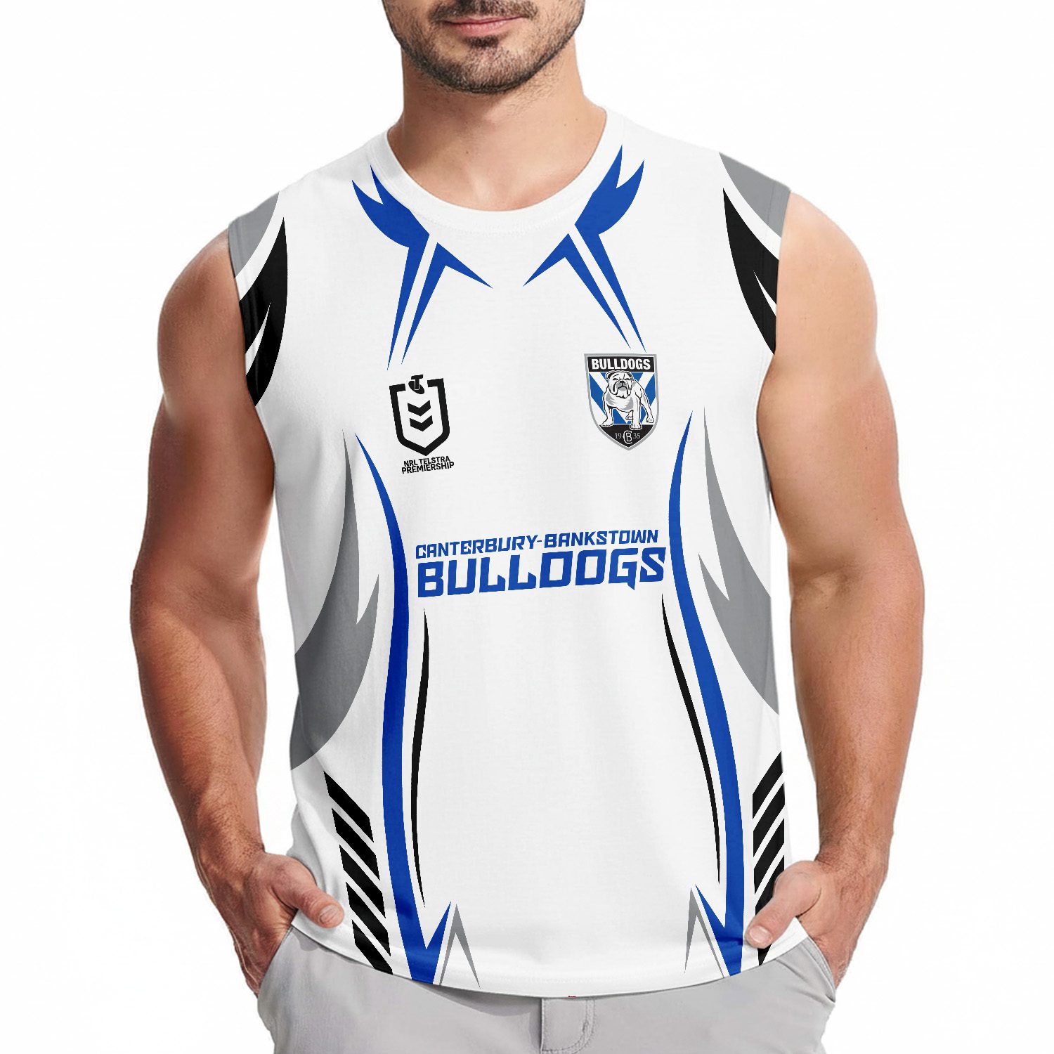 Canterbury-Bankstown Bulldogs Personalized Tank Top Gift For Fans Canterbury-Bankstown Bulldogs Personalized Tank Top Gift For Fans