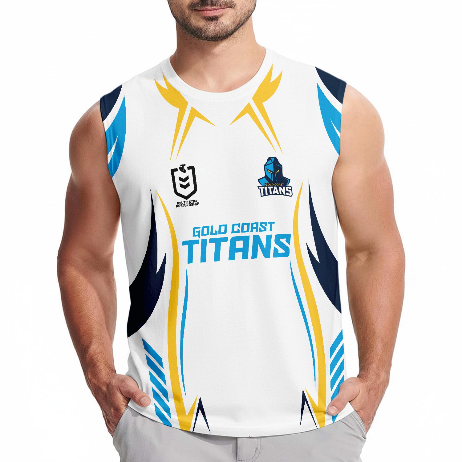 Gold Coast Titans Personalized Tank Top Gift For Fans Gold Coast Titans Personalized Tank Top Gift For Fans