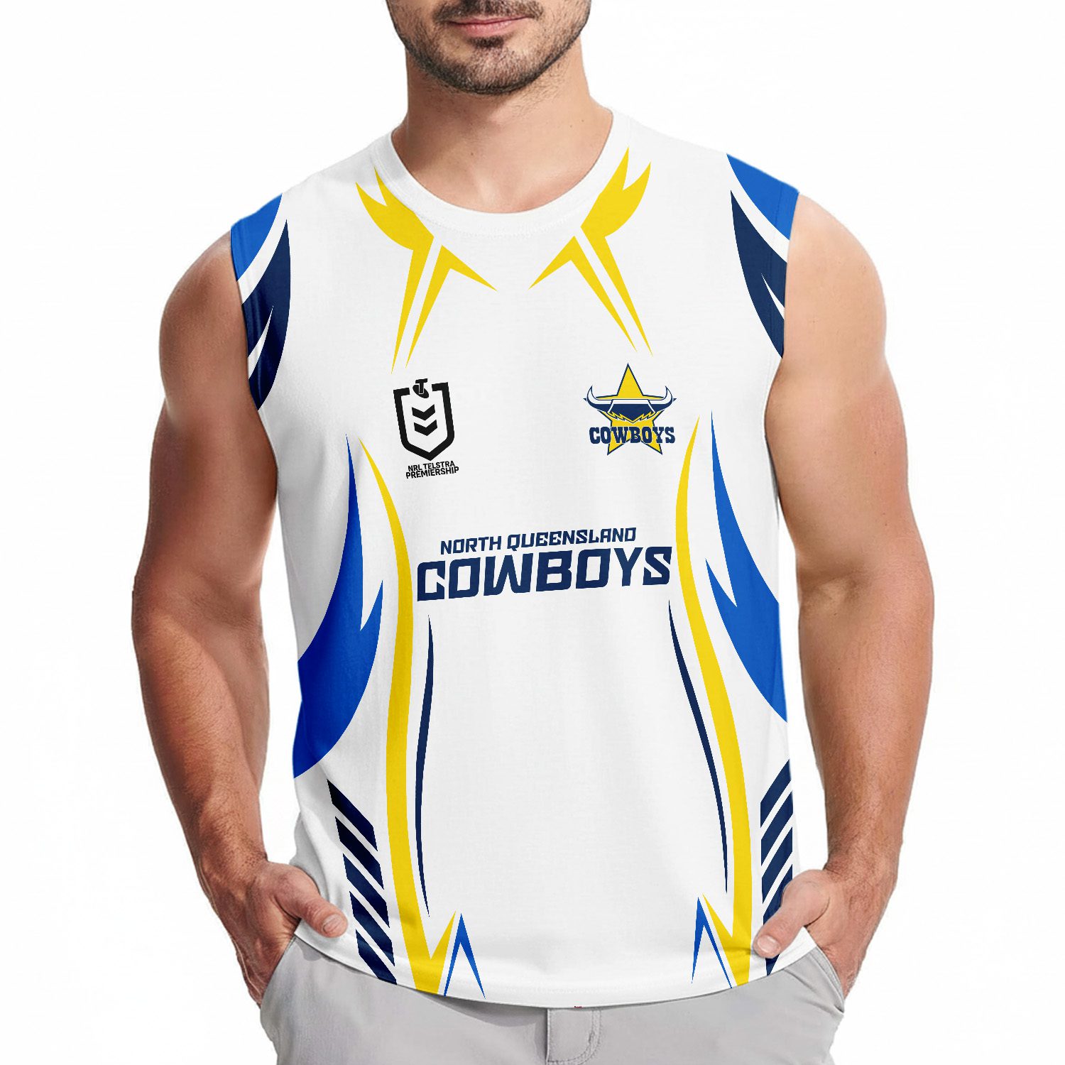 North Queensland Cowboys Personalized Tank Top Gift For Fans North Queensland Cowboys Personalized Tank Top Gift For Fans