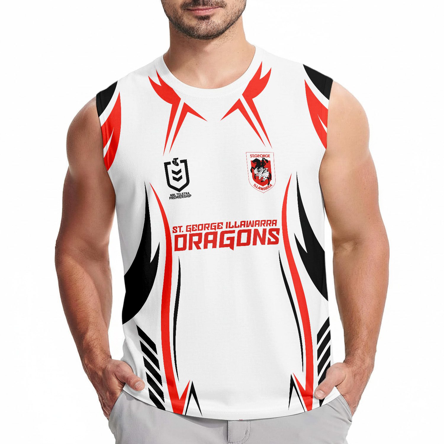 St. George Illawarra Dragons Personalized Tank Top Gift For Fans St. George Illawarra Dragons Personalized Tank Top Gift For Fans