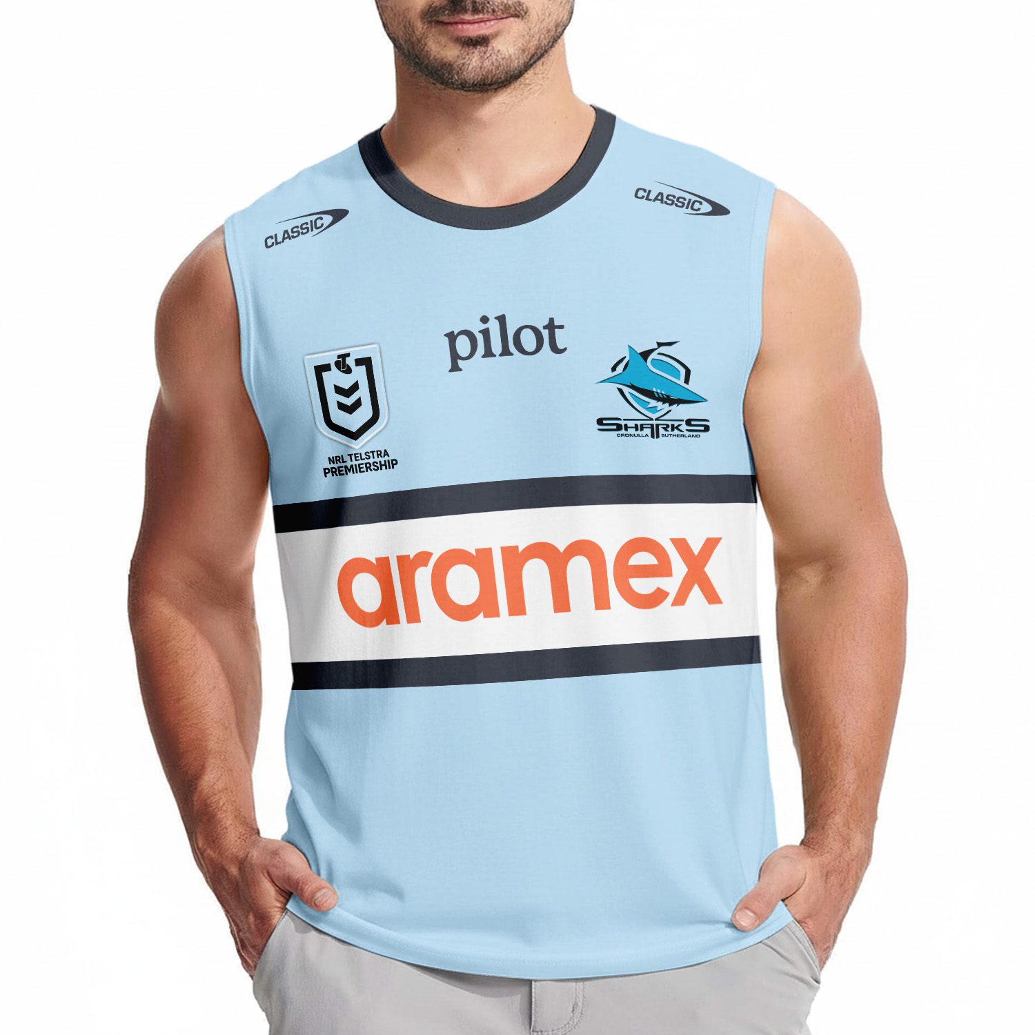 Cronulla-Sutherland Sharks Personalized Tank Top Gift For Fans Cronulla-Sutherland Sharks Personalized Tank Top Gift For Fans