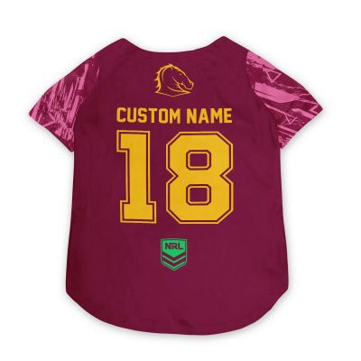 NRL Brisbane Broncos Personalized Pet Baseball Jersey Gift For Fans