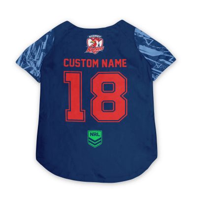 Sydney Roosters Personalized Pet Baseball Jersey Gift For Fans