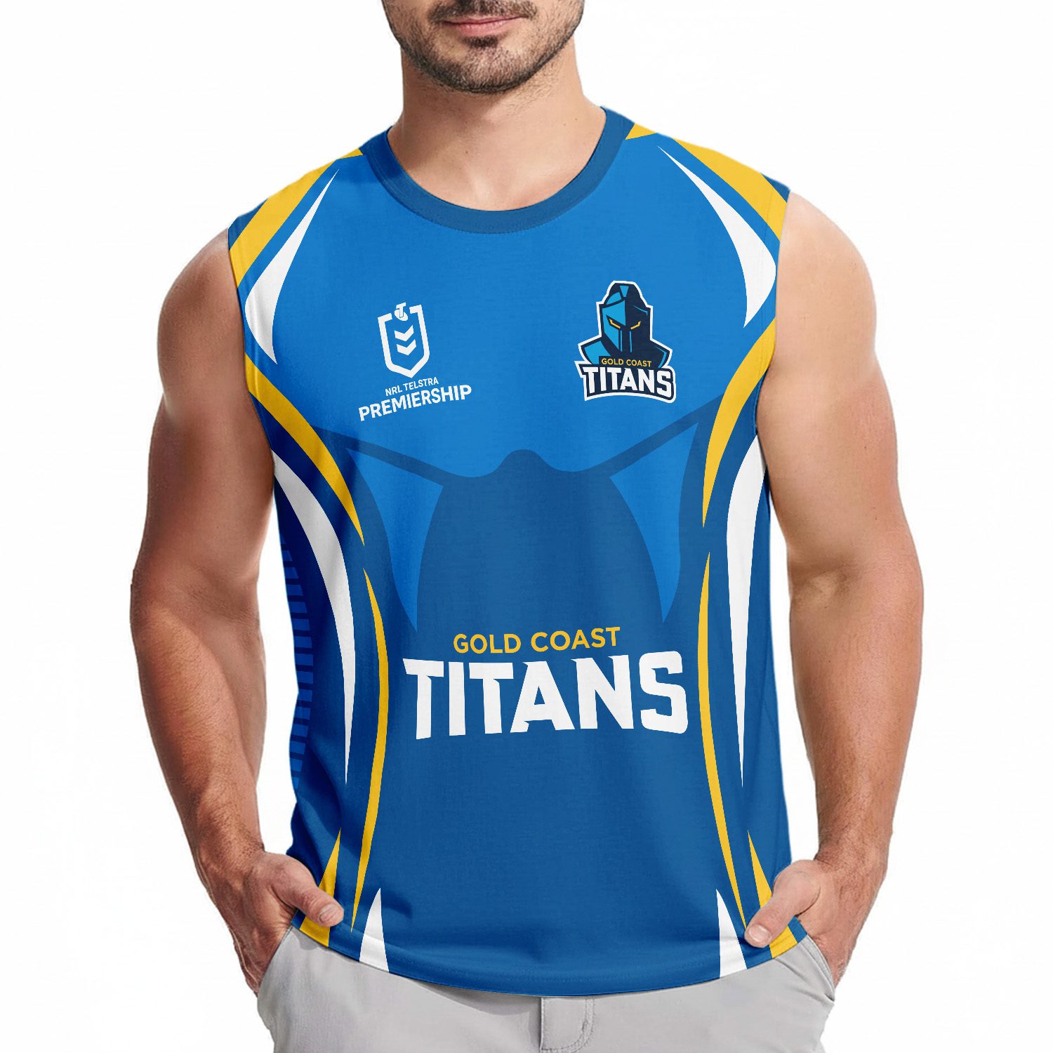 Gold Coast Titans Personalized Tank Top Gift For Fans Gold Coast Titans Personalized Tank Top Gift For Fans