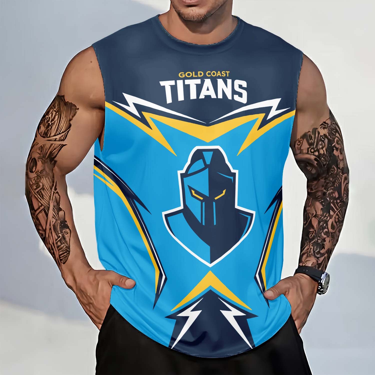 Gold Coast Titans Personalized Tank Top Gift For Fans Gold Coast Titans Personalized Tank Top Gift For Fans