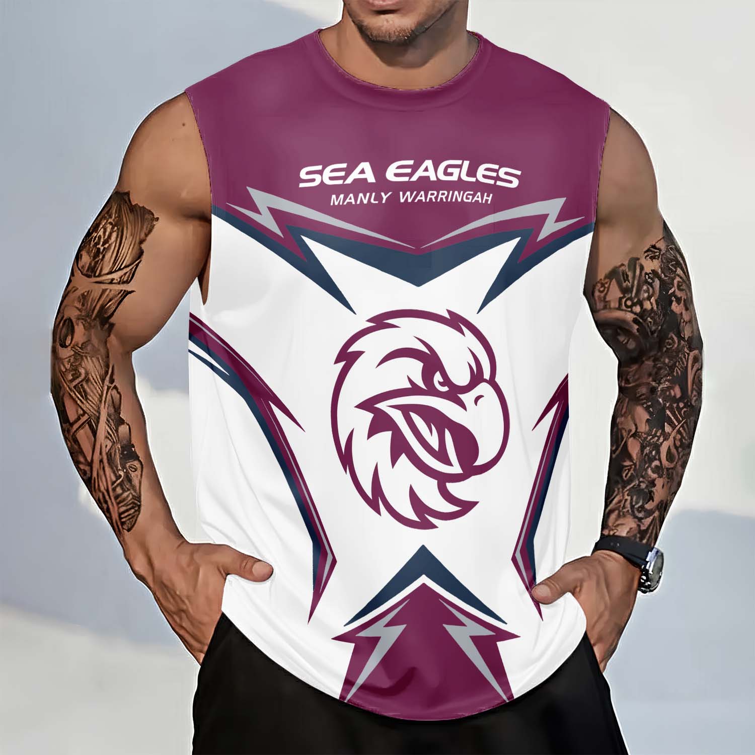 Manly Warringah Sea Eagles Personalized Tank Top Gift For Fans Manly Warringah Sea Eagles Personalized Tank Top Gift For Fans