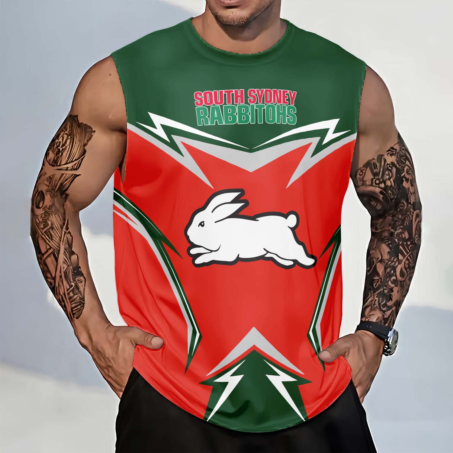South Sydney Rabbitohs Personalized Tank Top Gift For Fans South Sydney Rabbitohs Personalized Tank Top Gift For Fans