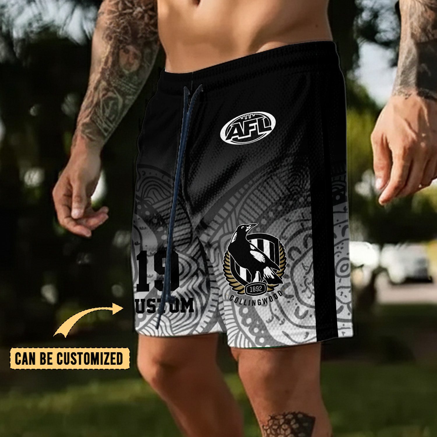 Collingwood Magpies Personalized Short Pants Gift For Fans Collingwood Magpies Personalized Short Pants Gift For Fans
