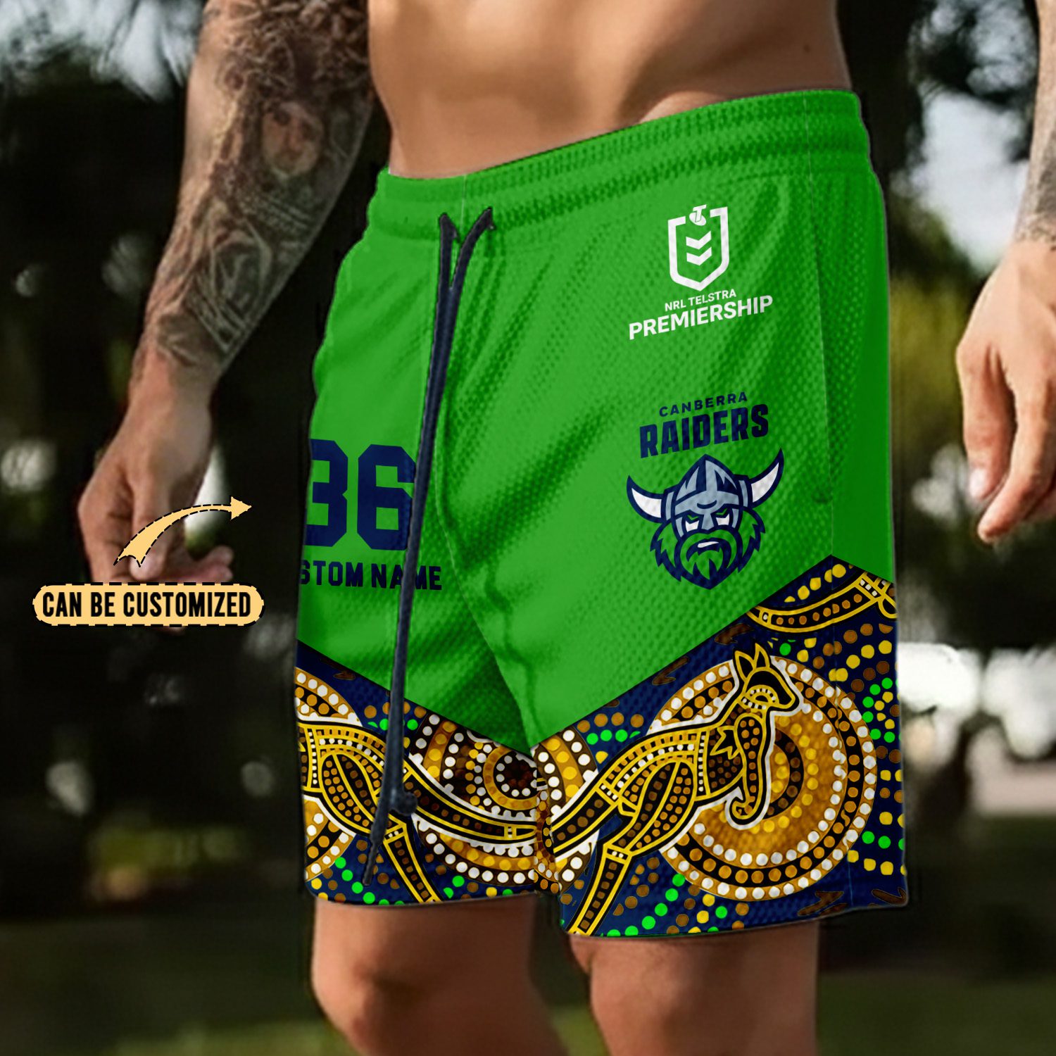 Canberra Raiders Personalized Short Pants Gift For Fans Canberra Raiders Personalized Short Pants Gift For Fans