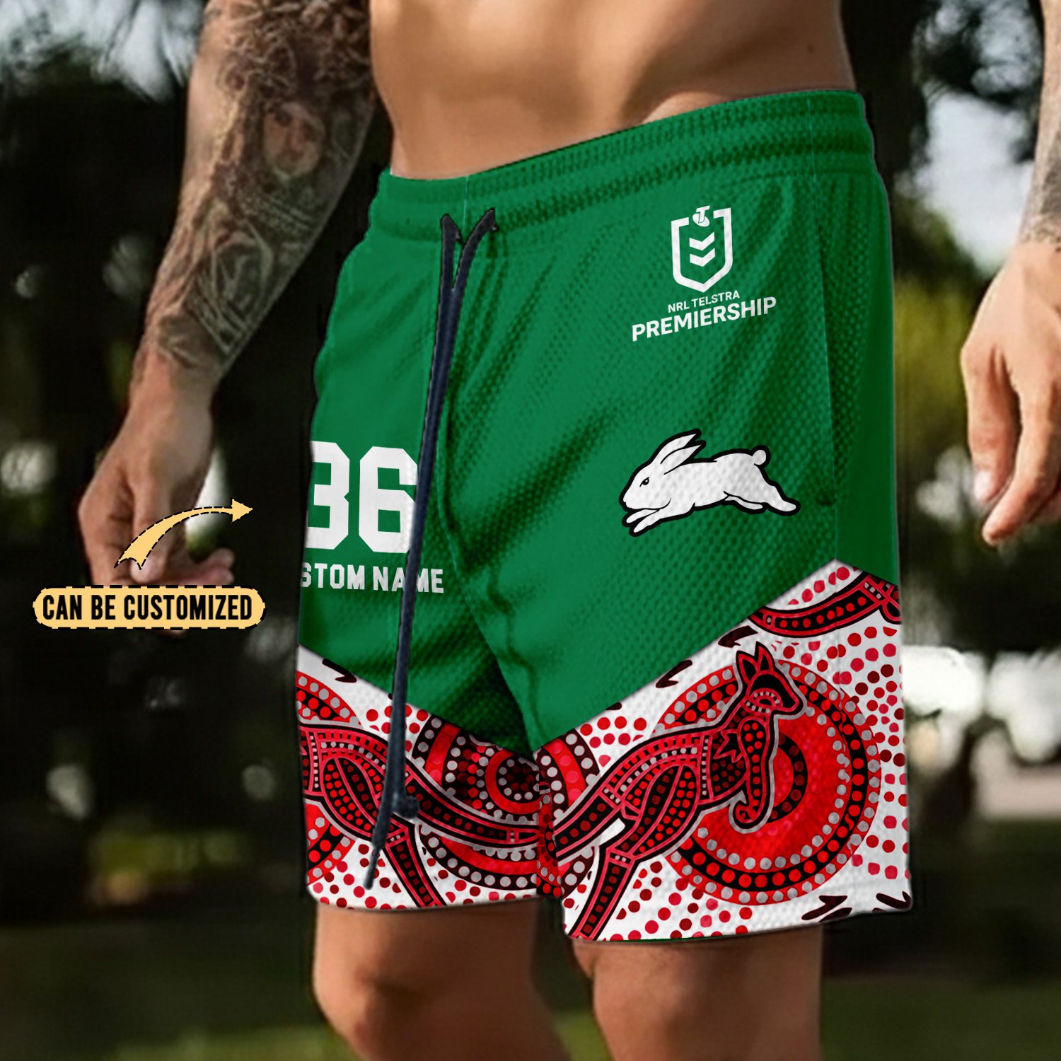 South Sydney Rabbitohs Personalized Short Pants Gift For Fans South Sydney Rabbitohs Personalized Short Pants Gift For Fans