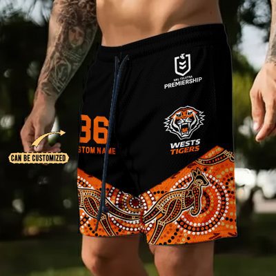 Wests Tigers Personalized Short Pants Gift For Fans