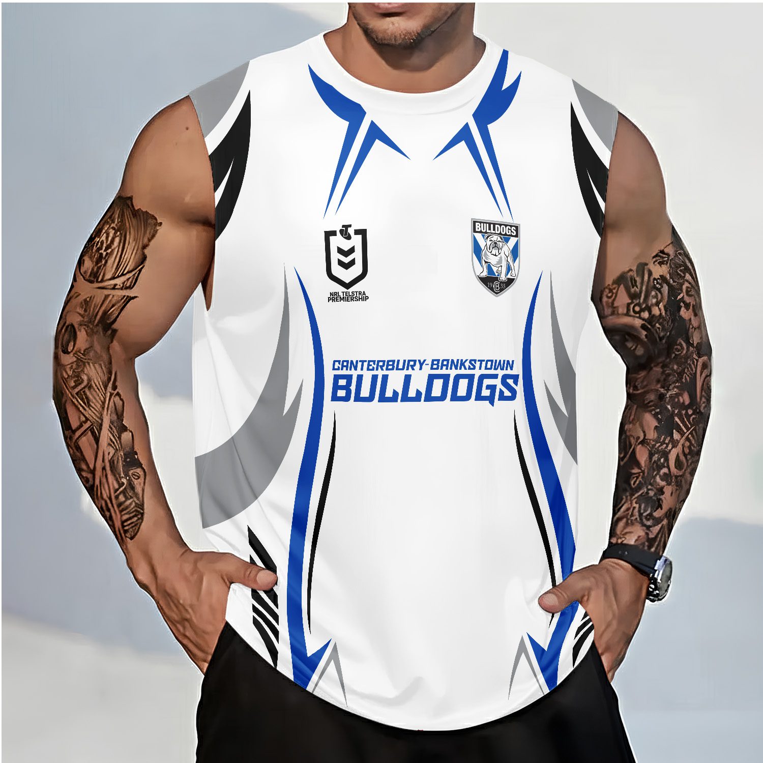 Canterbury-Bankstown Bulldogs Personalized Tank Top Gift For Fans Canterbury-Bankstown Bulldogs Personalized Tank Top Gift For Fans