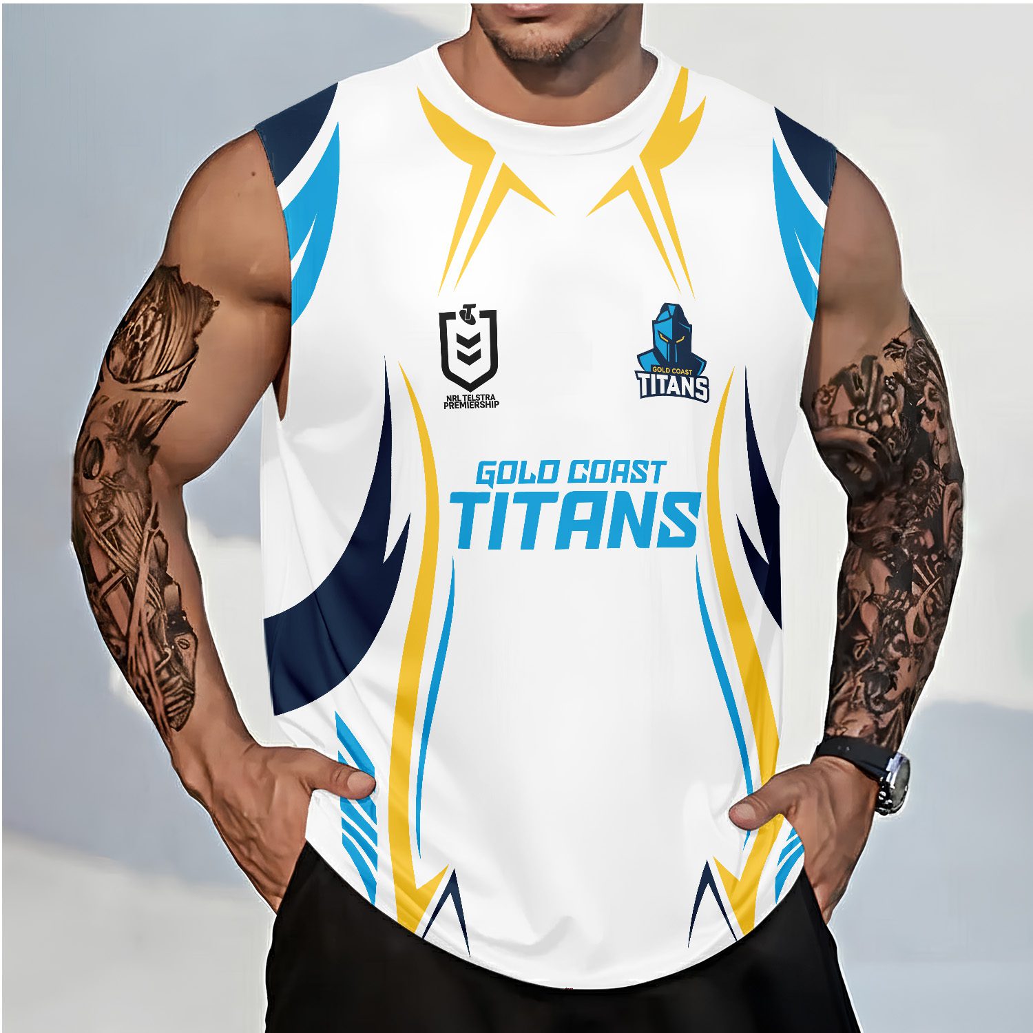 Gold Coast Titans Personalized Tank Top Gift For Fans Gold Coast Titans Personalized Tank Top Gift For Fans