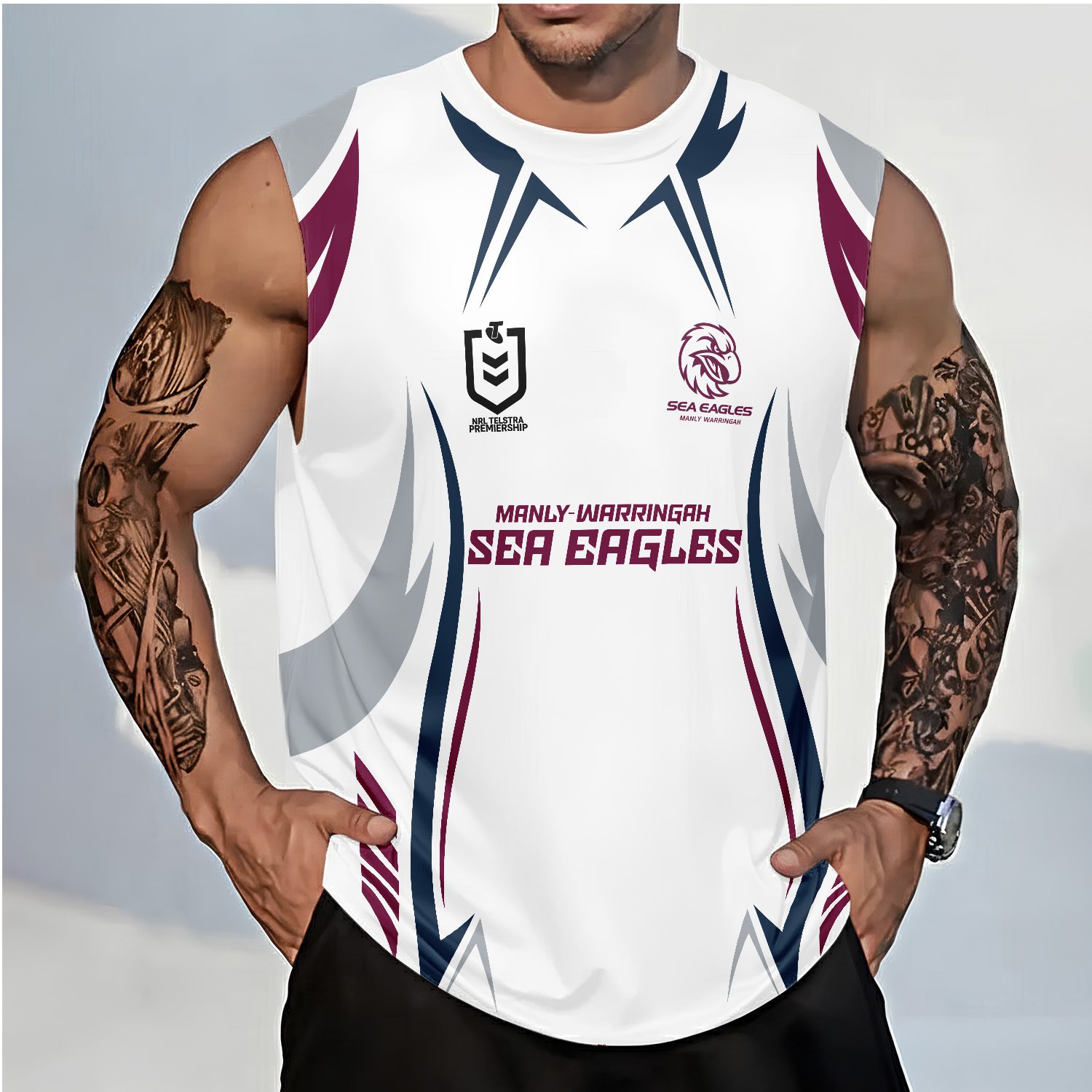 Manly Warringah Sea Eagles Personalized Tank Top Gift For Fans Manly Warringah Sea Eagles Personalized Tank Top Gift For Fans