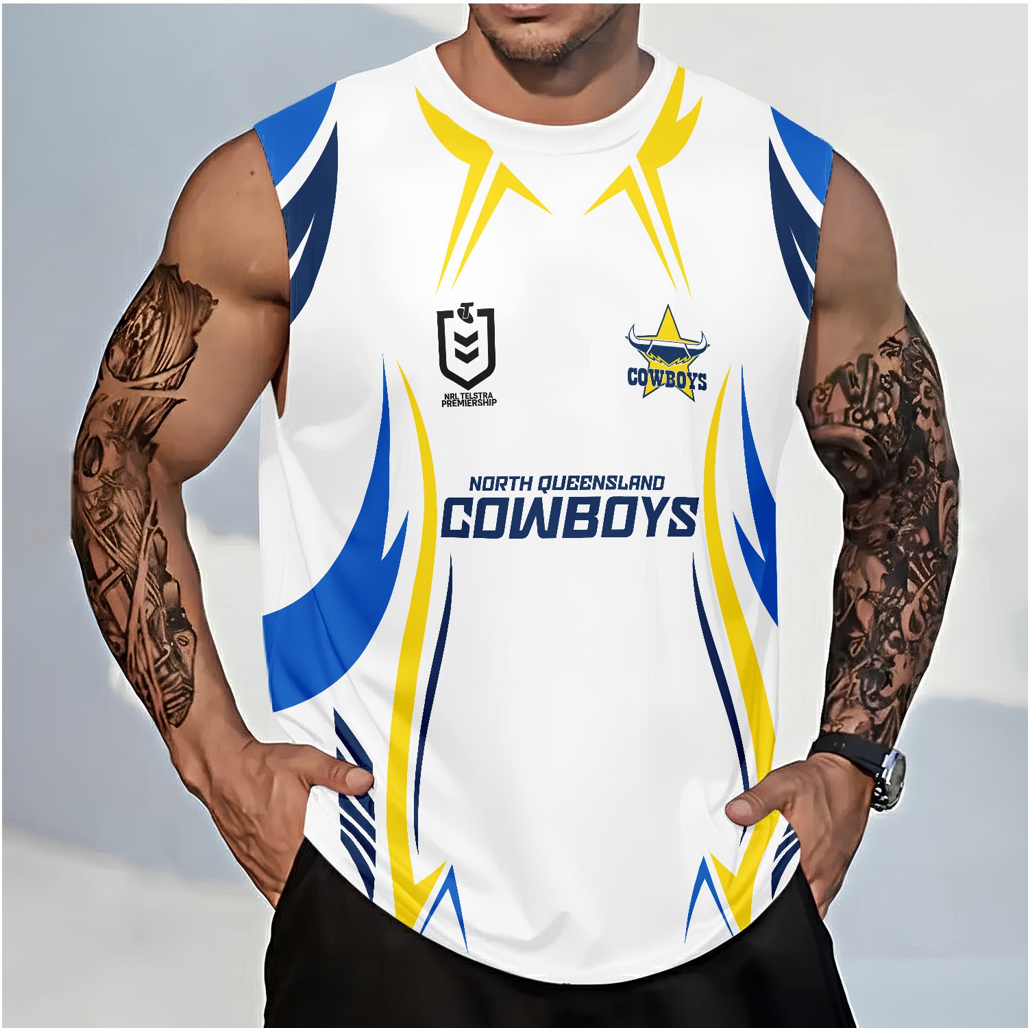 North Queensland Cowboys Personalized Tank Top Gift For Fans North Queensland Cowboys Personalized Tank Top Gift For Fans