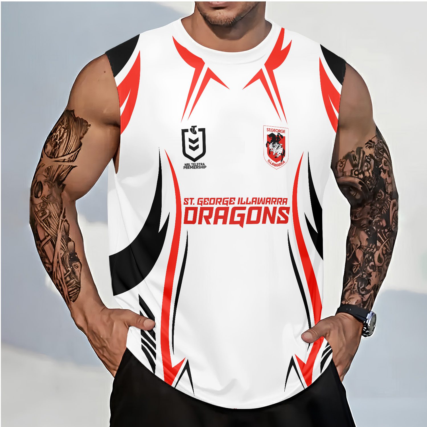 St. George Illawarra Dragons Personalized Tank Top Gift For Fans St. George Illawarra Dragons Personalized Tank Top Gift For Fans