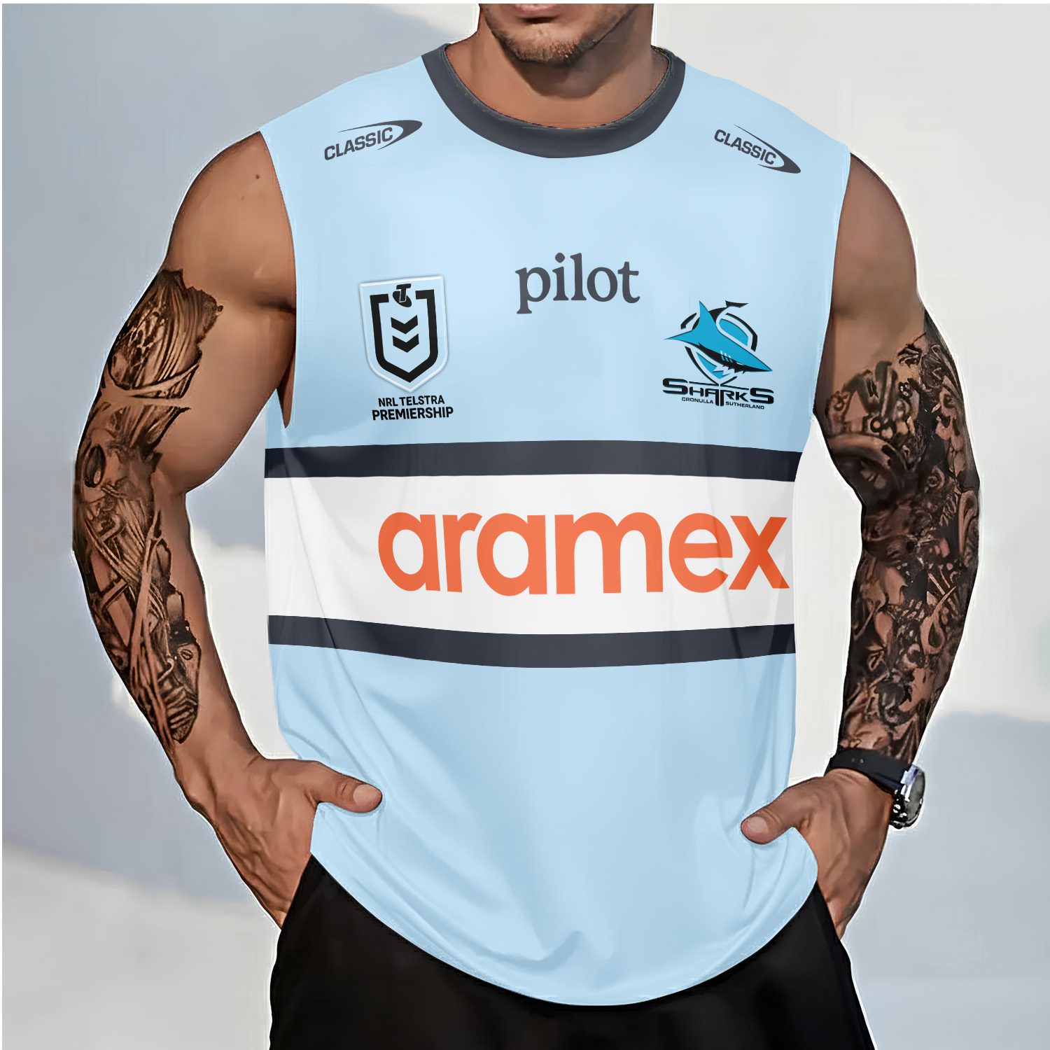 Cronulla-Sutherland Sharks Personalized Tank Top Gift For Fans Cronulla-Sutherland Sharks Personalized Tank Top Gift For Fans