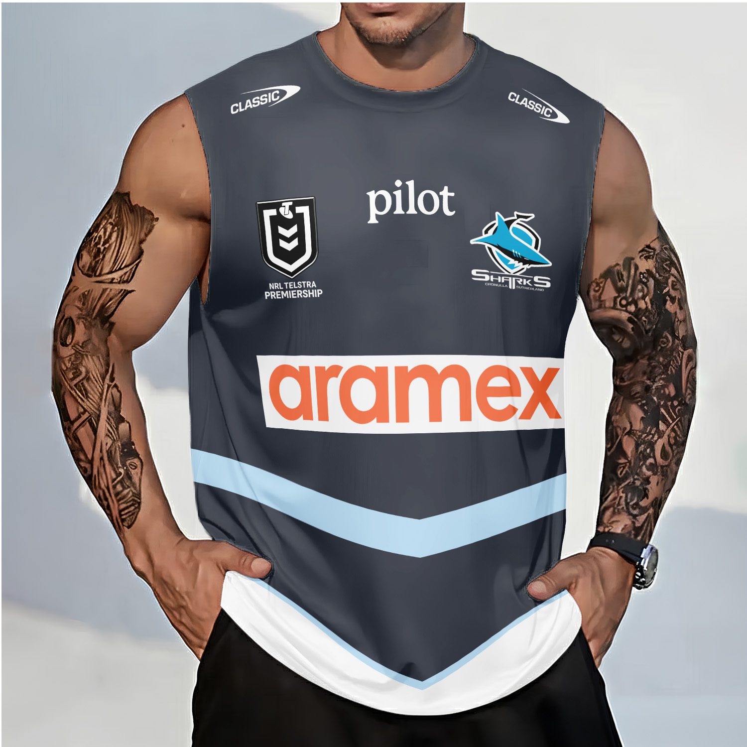 Cronulla-Sutherland Sharks Personalized Tank Top Gift For Fans Cronulla-Sutherland Sharks Personalized Tank Top Gift For Fans