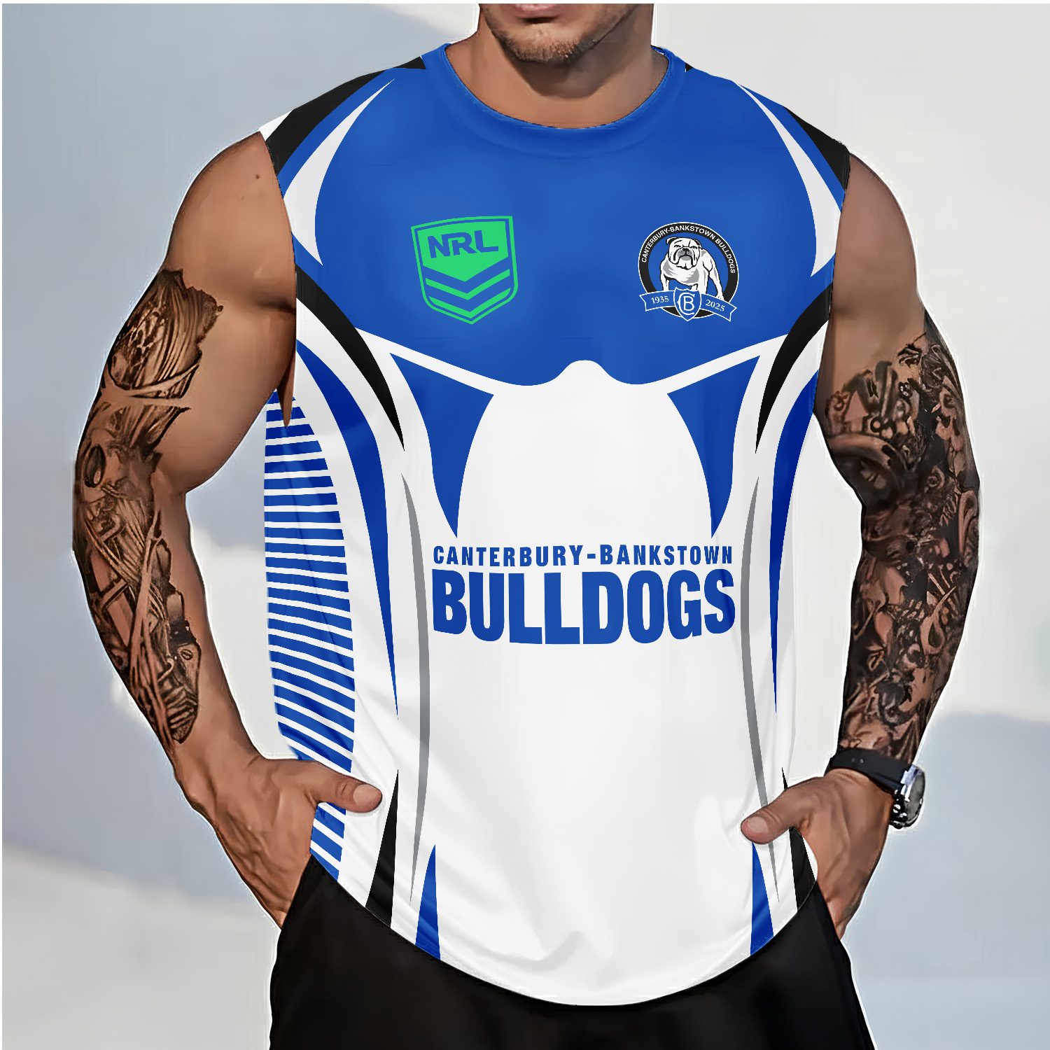 Canterbury-Bankstown Bulldogs Personalized Tank Top Gift For Fans Canterbury-Bankstown Bulldogs Personalized Tank Top Gift For Fans