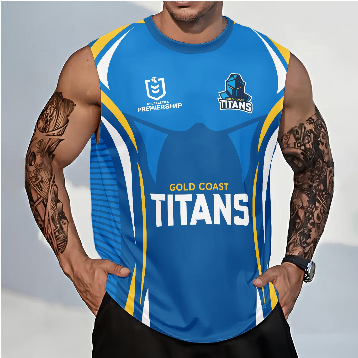Gold Coast Titans Personalized Tank Top Gift For Fans Gold Coast Titans Personalized Tank Top Gift For Fans