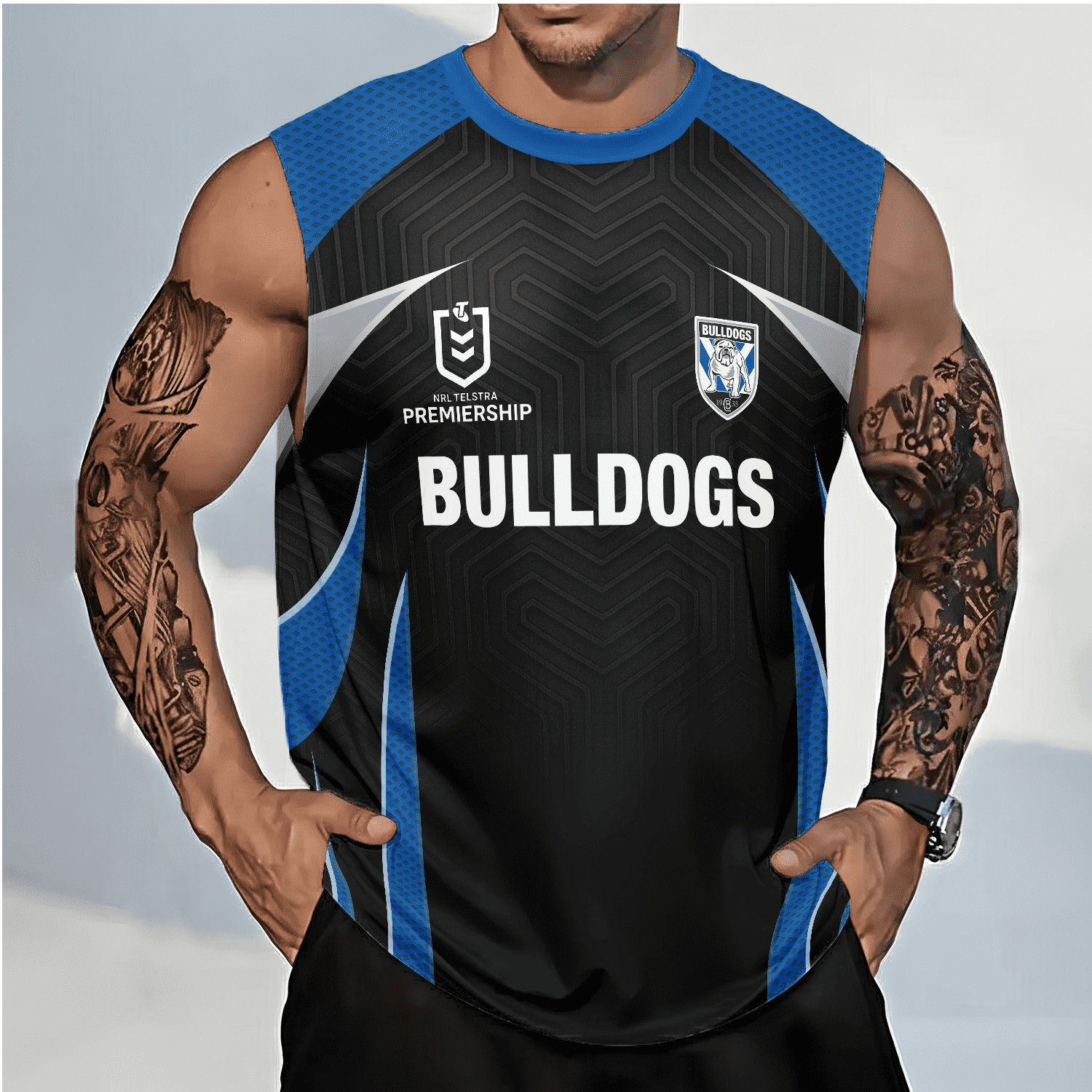 Canterbury-Bankstown Bulldogs Personalized Tank Top Gift For Fans Canterbury-Bankstown Bulldogs Personalized Tank Top Gift For Fans