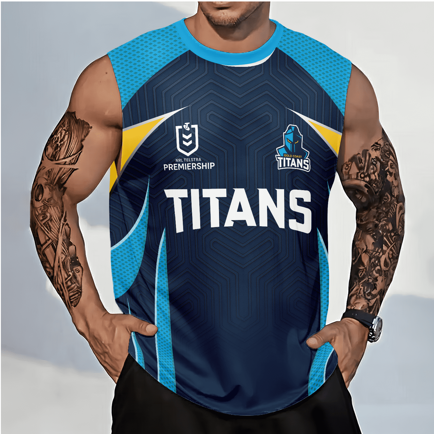 Gold Coast Titans Personalized Tank Top Gift For Fans Gold Coast Titans Personalized Tank Top Gift For Fans
