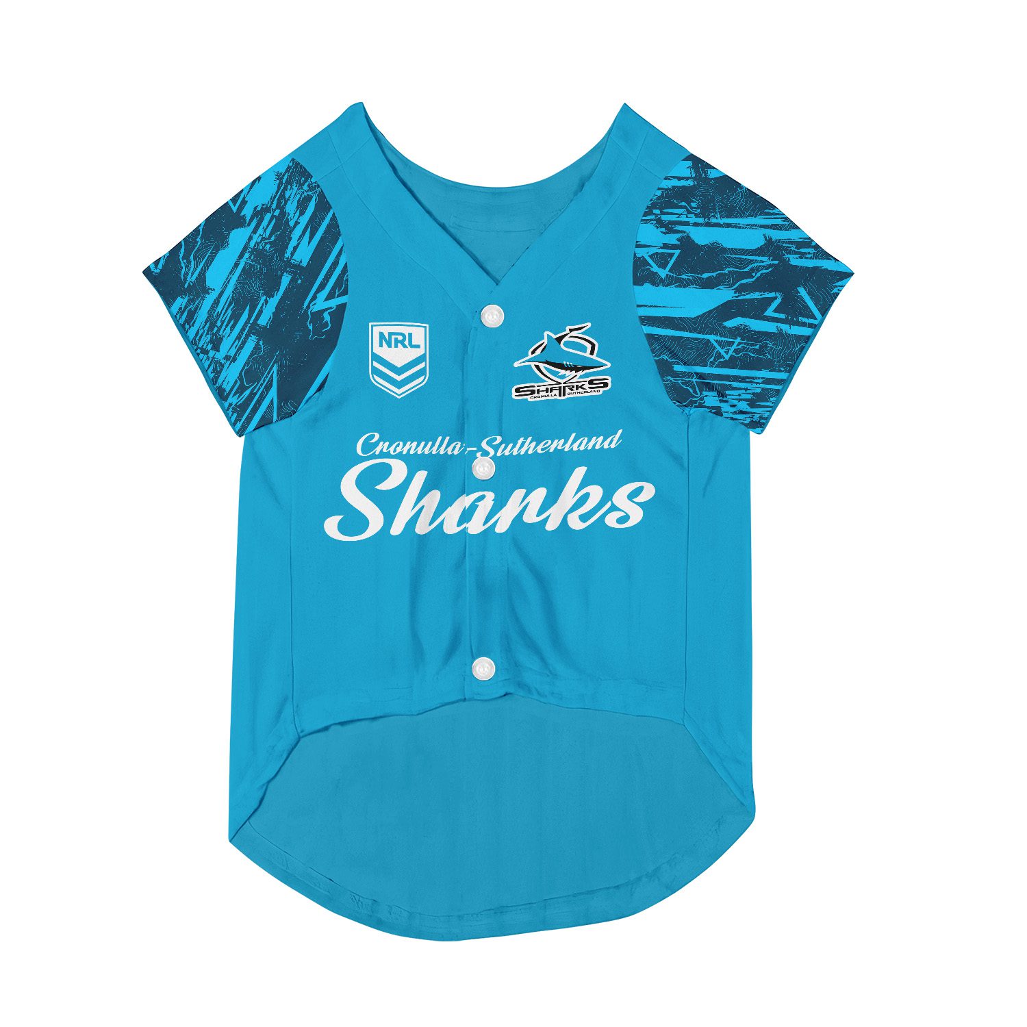 Cronulla-Sutherland Sharks Personalized Pet Baseball Jersey Gift For Fans Cronulla-Sutherland Sharks Personalized Pet Baseball Jersey Gift For Fans