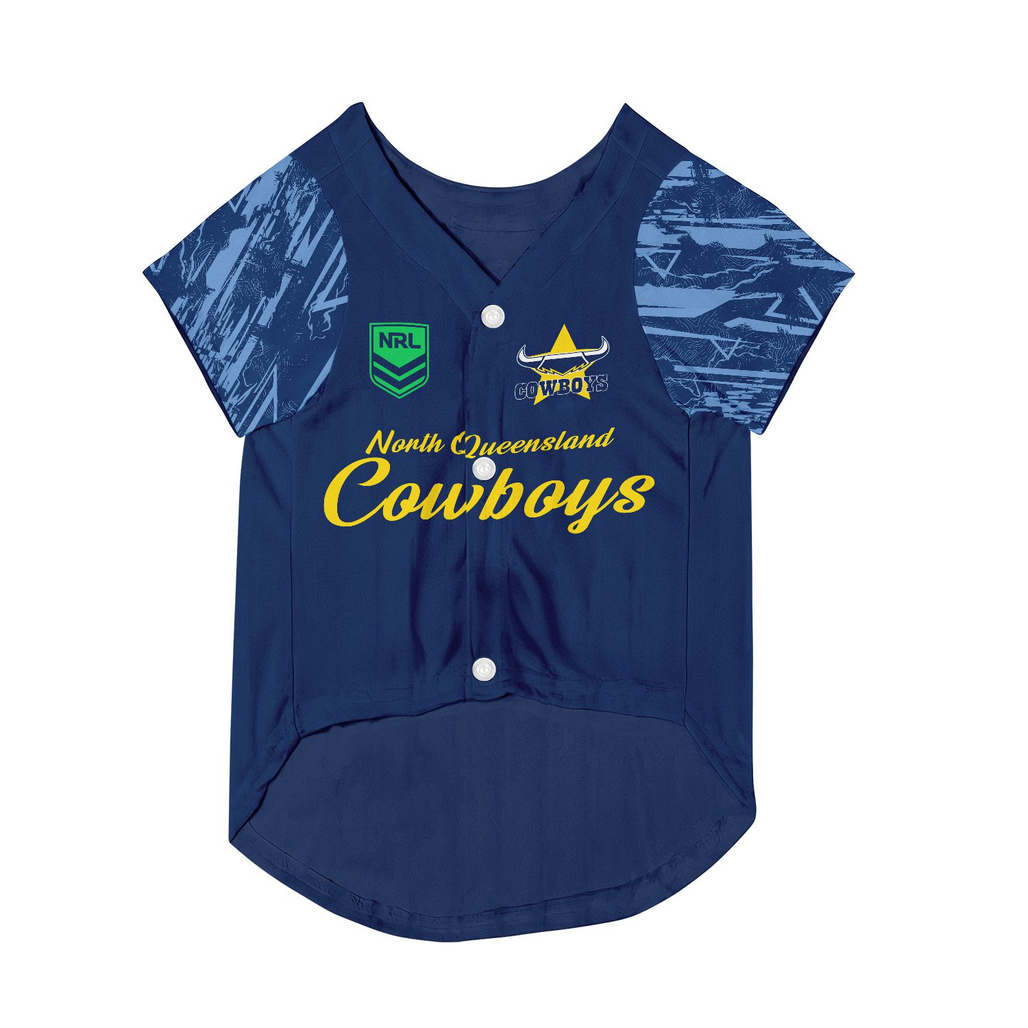 North Queensland Cowboys Personalized Pet Baseball Jersey Gift For Fans North Queensland Cowboys Personalized Pet Baseball Jersey Gift For Fans