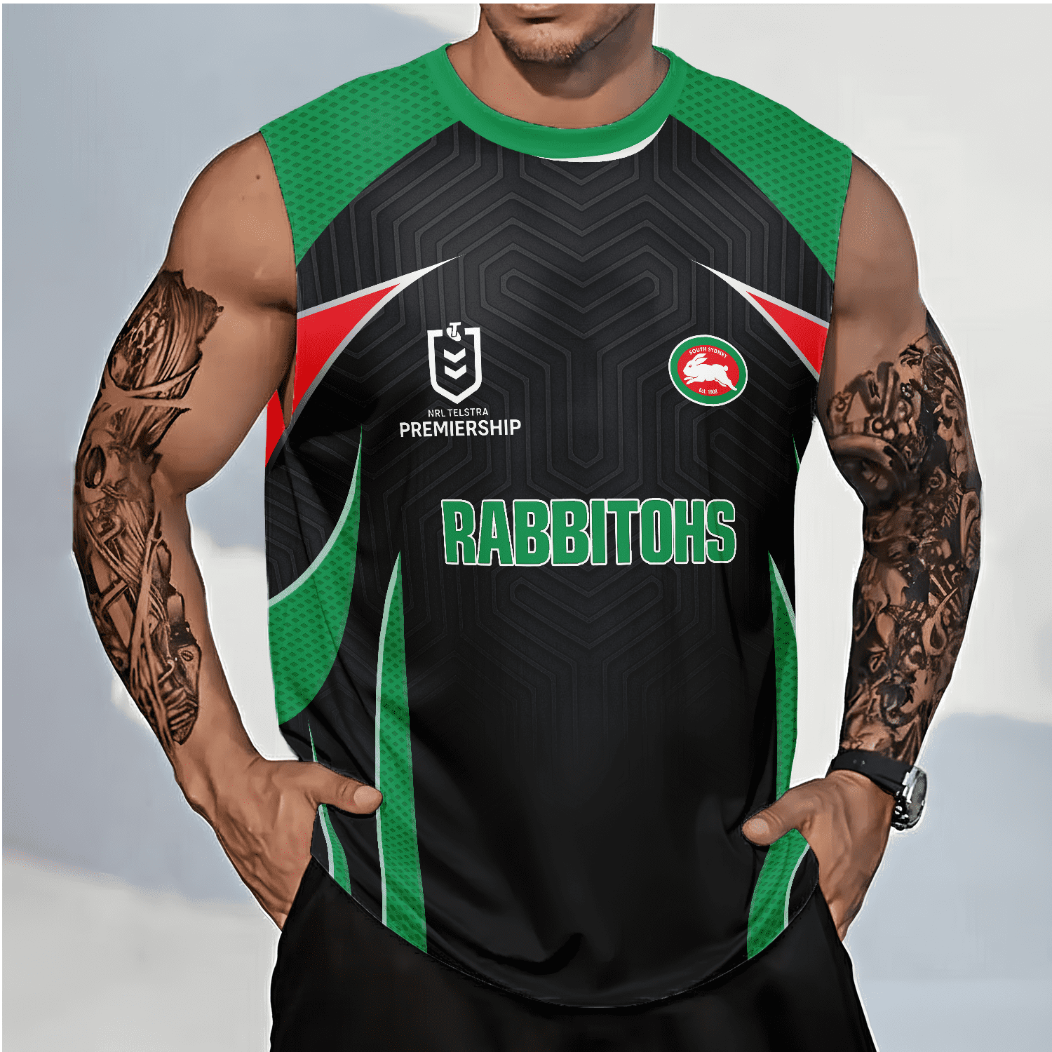 South Sydney Rabbitohs Personalized Tank Top Gift For Fans South Sydney Rabbitohs Personalized Tank Top Gift For Fans