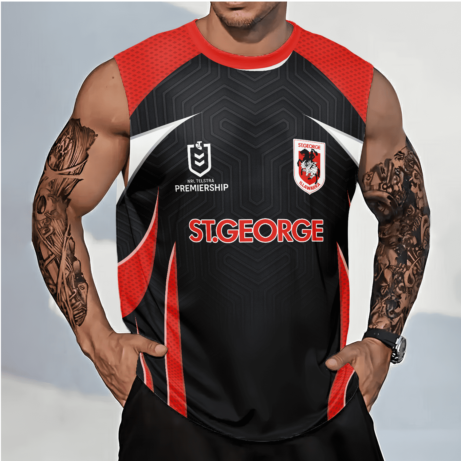 St. George Illawarra Dragons Personalized Tank Top Gift For Fans St. George Illawarra Dragons Personalized Tank Top Gift For Fans