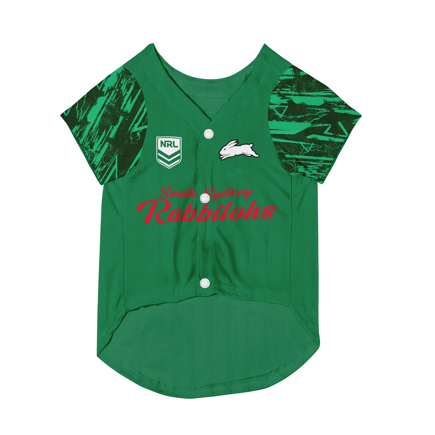 South Sydney Rabbitohs Personalized Pet Baseball Jersey Gift For Fans South Sydney Rabbitohs Personalized Pet Baseball Jersey Gift For Fans