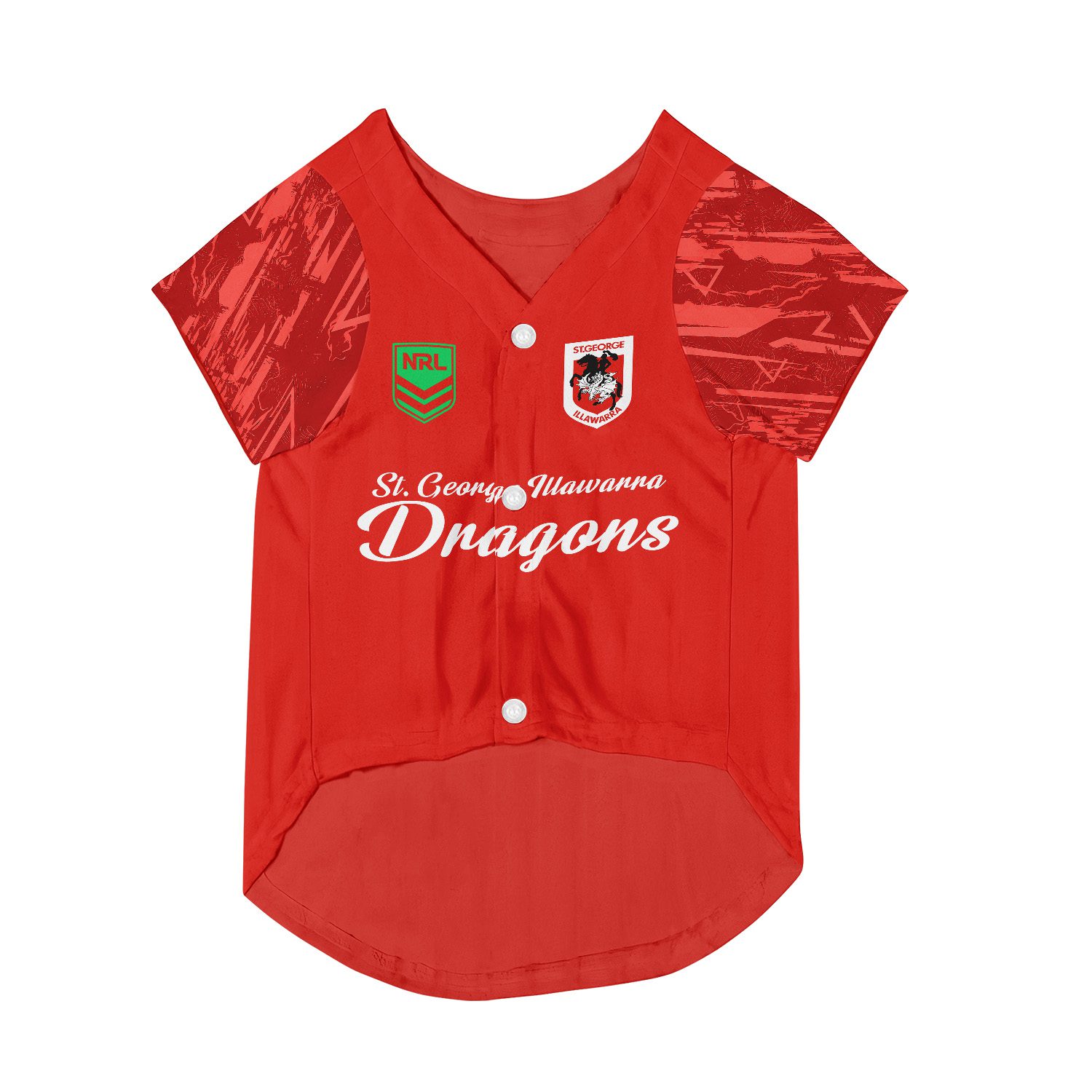 St. George Illawarra Dragons Personalized Pet Baseball Jersey Gift For Fans St. George Illawarra Dragons Personalized Pet Baseball Jersey Gift For Fans