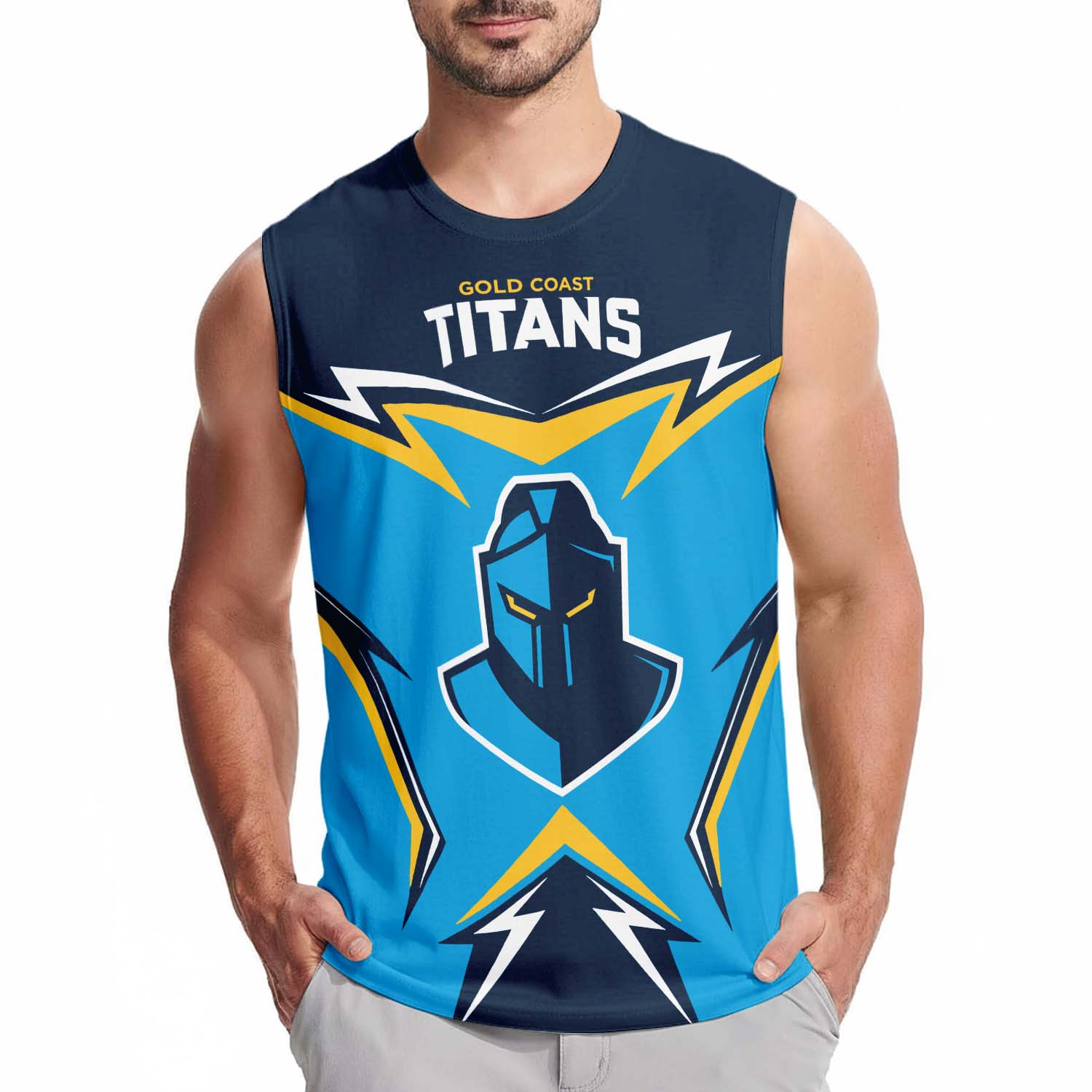 Gold Coast Titans Personalized Tank Top Gift For Fans Gold Coast Titans Personalized Tank Top Gift For Fans