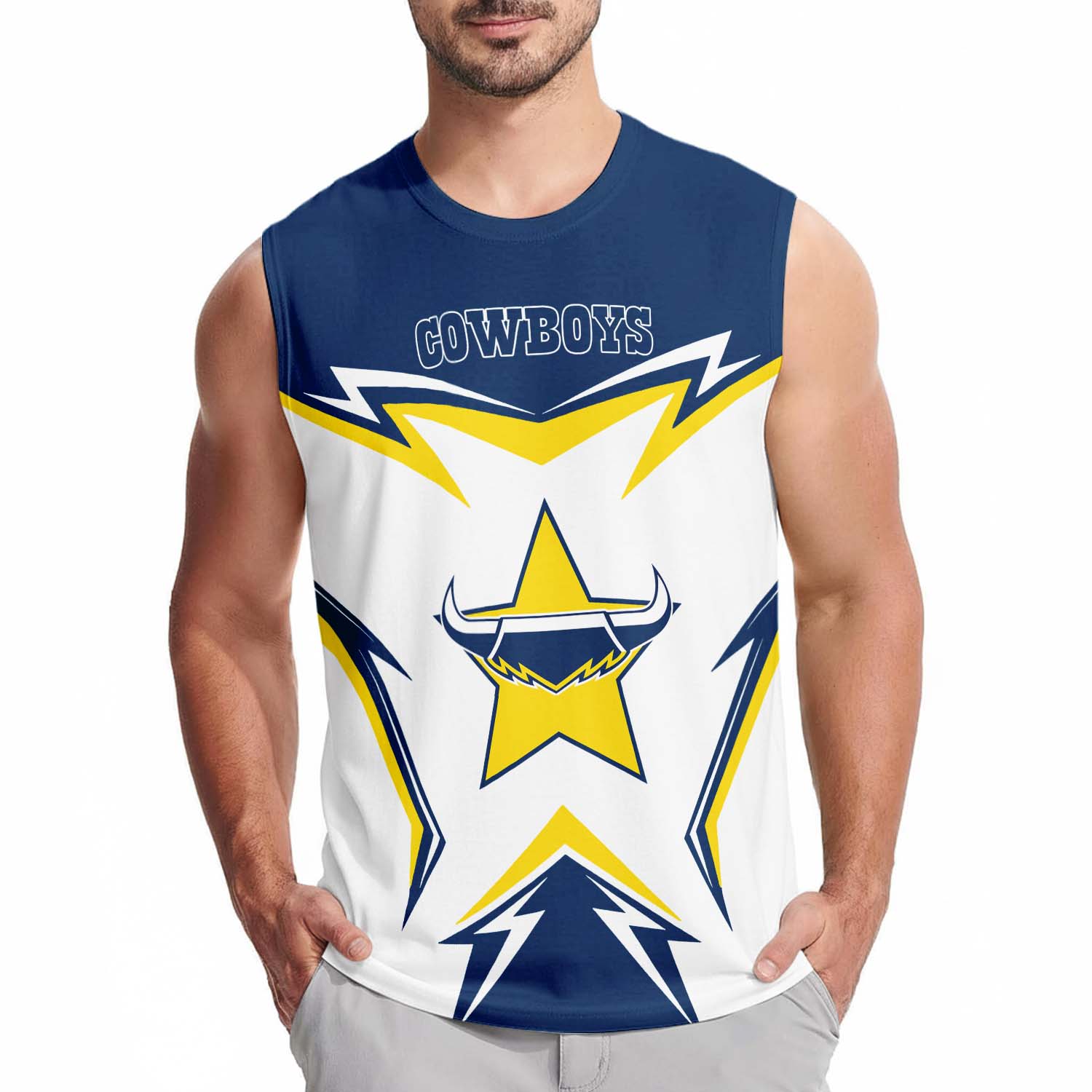 North Queensland Cowboys Personalized Tank Top Gift For Fans North Queensland Cowboys Personalized Tank Top Gift For Fans