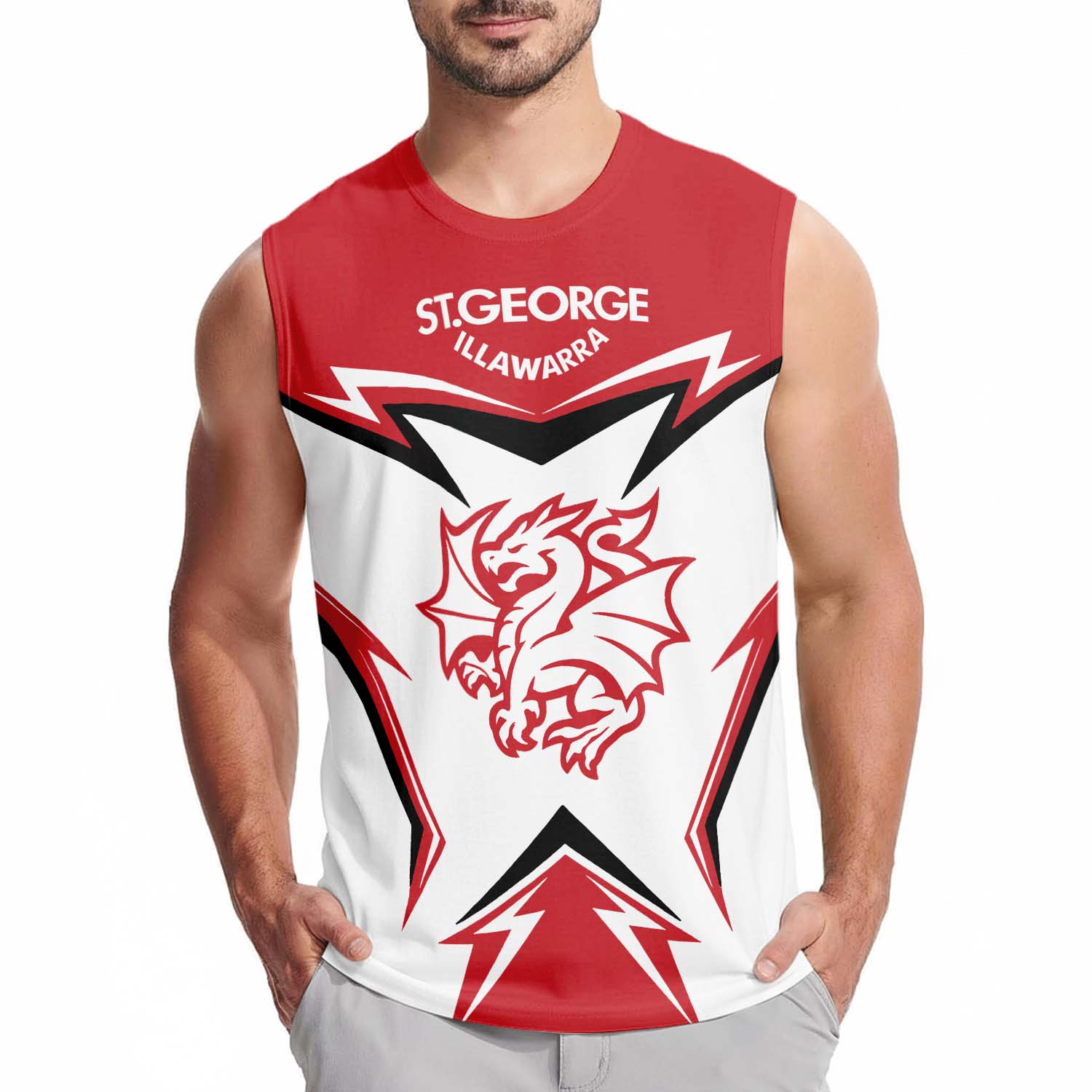 St. George Illawarra Dragons Personalized Tank Top Gift For Fans St. George Illawarra Dragons Personalized Tank Top Gift For Fans