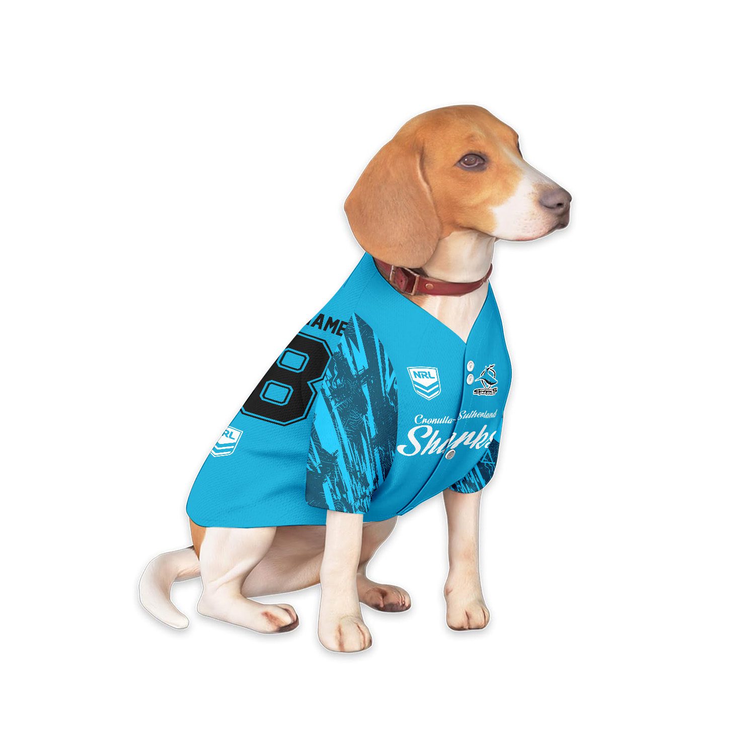 Cronulla-Sutherland Sharks Personalized Pet Baseball Jersey Gift For Fans Cronulla-Sutherland Sharks Personalized Pet Baseball Jersey Gift For Fans