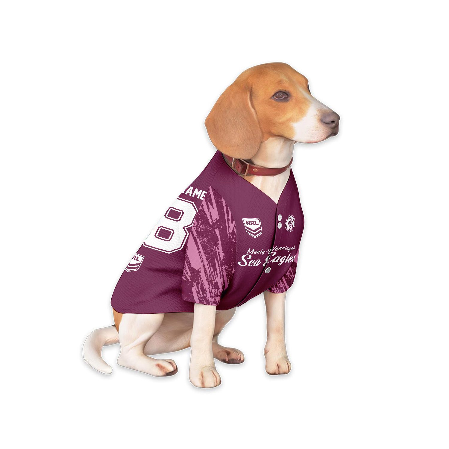 Manly Warringah Sea Eagles Personalized Pet Baseball Jersey Gift For Fans Manly Warringah Sea Eagles Personalized Pet Baseball Jersey Gift For Fans