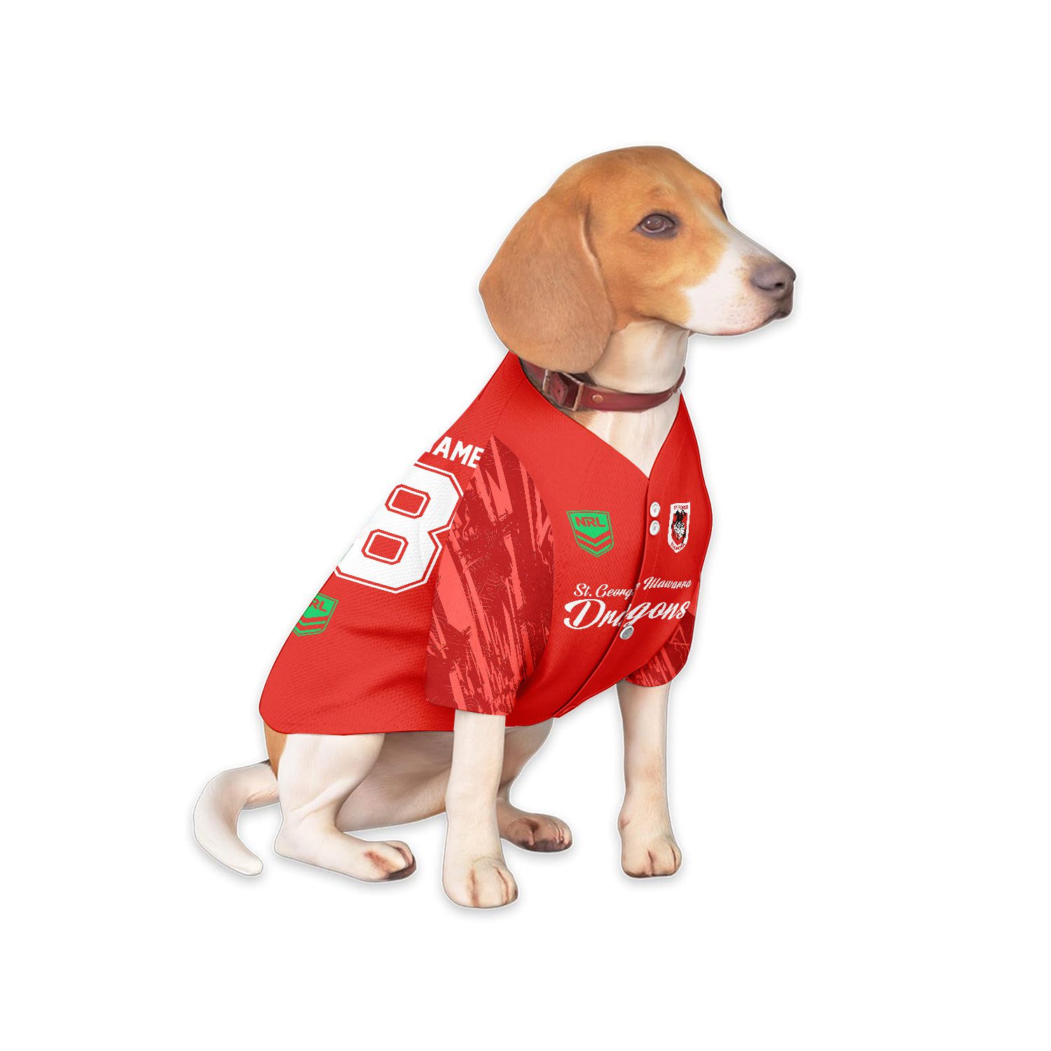 St. George Illawarra Dragons Personalized Pet Baseball Jersey Gift For Fans St. George Illawarra Dragons Personalized Pet Baseball Jersey Gift For Fans