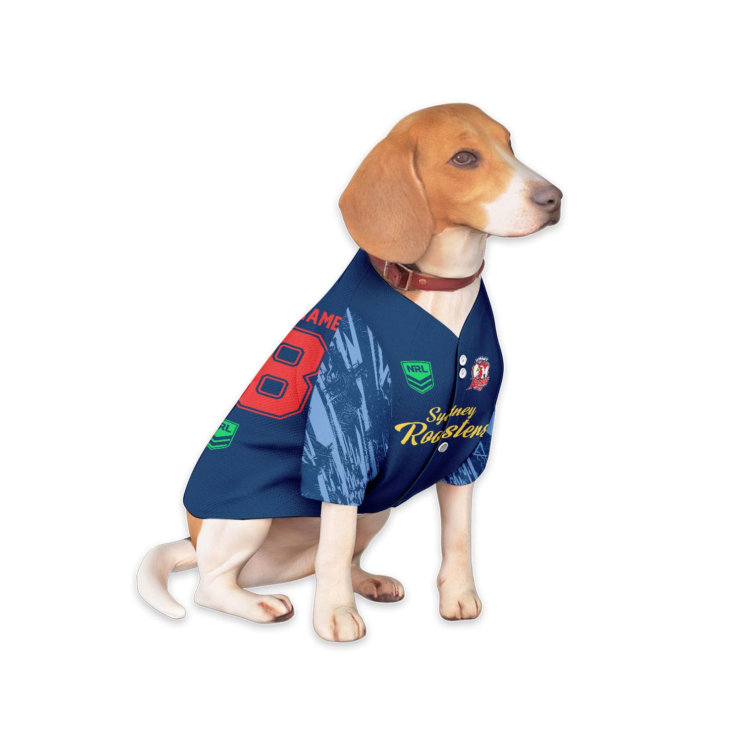 Sydney Roosters Personalized Pet Baseball Jersey Gift For Fans Sydney Roosters Personalized Pet Baseball Jersey Gift For Fans