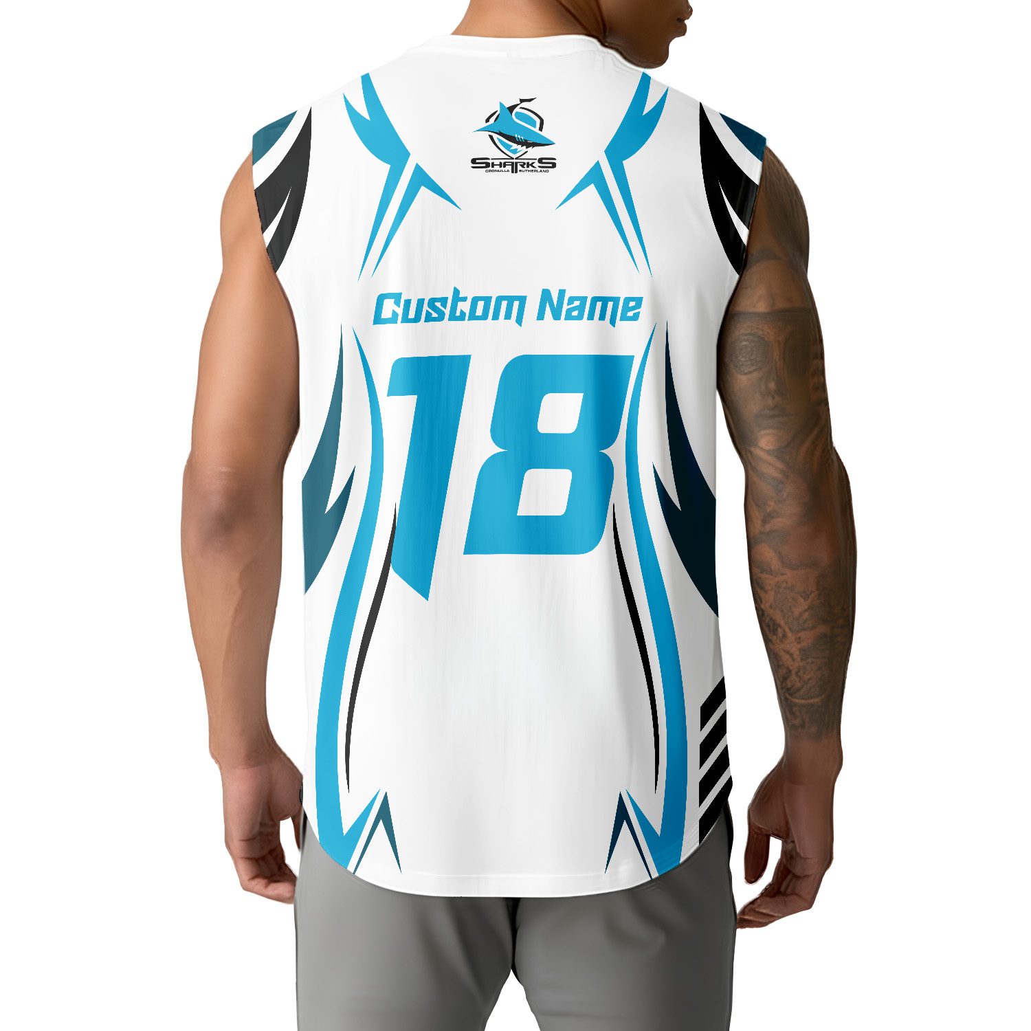Cronulla-Sutherland Sharks Personalized Tank Top Gift For Fans Cronulla-Sutherland Sharks Personalized Tank Top Gift For Fans