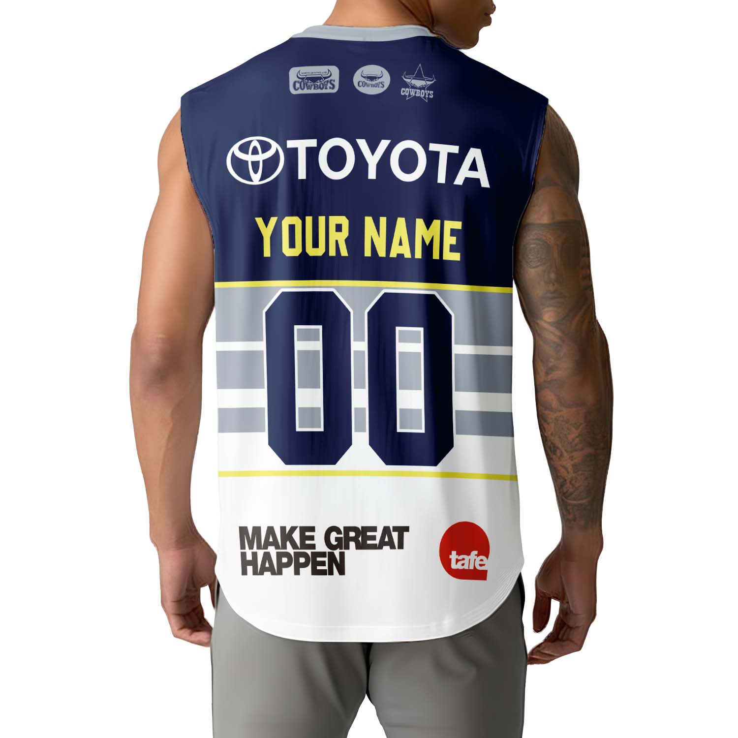 North Queensland Cowboys Personalized Tank Top Gift For Fans North Queensland Cowboys Personalized Tank Top Gift For Fans