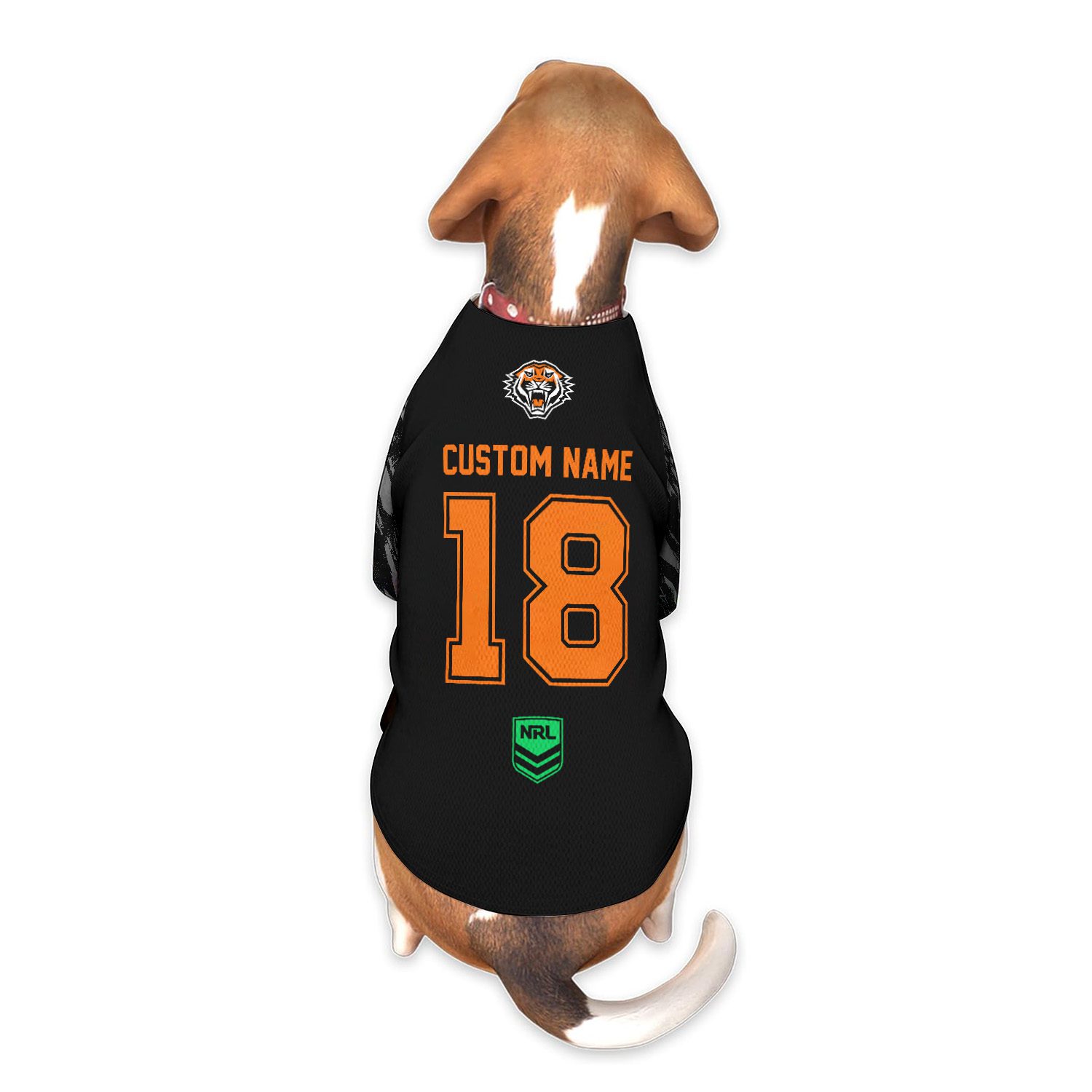 NRL Wests Tigers Personalized Pet Baseball Jersey Gift For Fans NRL Wests Tigers Personalized Pet Baseball Jersey Gift For Fans