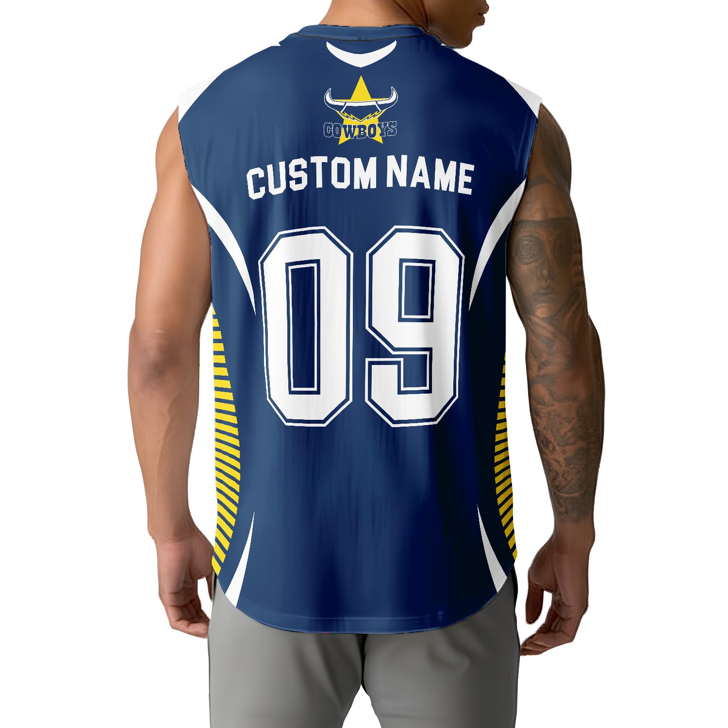 NRL North Queensland Cowboys Personalized Tank Top Gift For Fans NRL North Queensland Cowboys Personalized Tank Top Gift For Fans