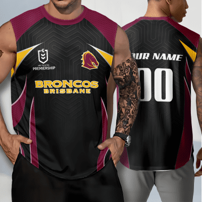 NRL Brisbane Broncos Personalized Tank Top Gift For Fans