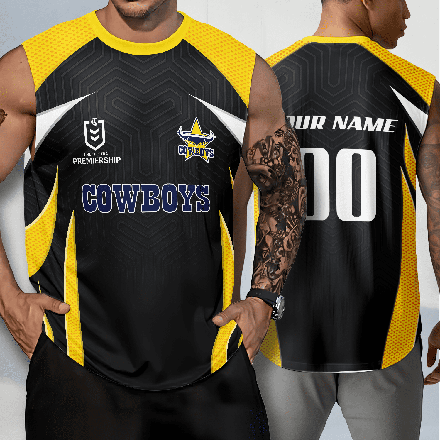 North Queensland Cowboys Personalized Tank Top Gift For Fans North Queensland Cowboys Personalized Tank Top Gift For Fans