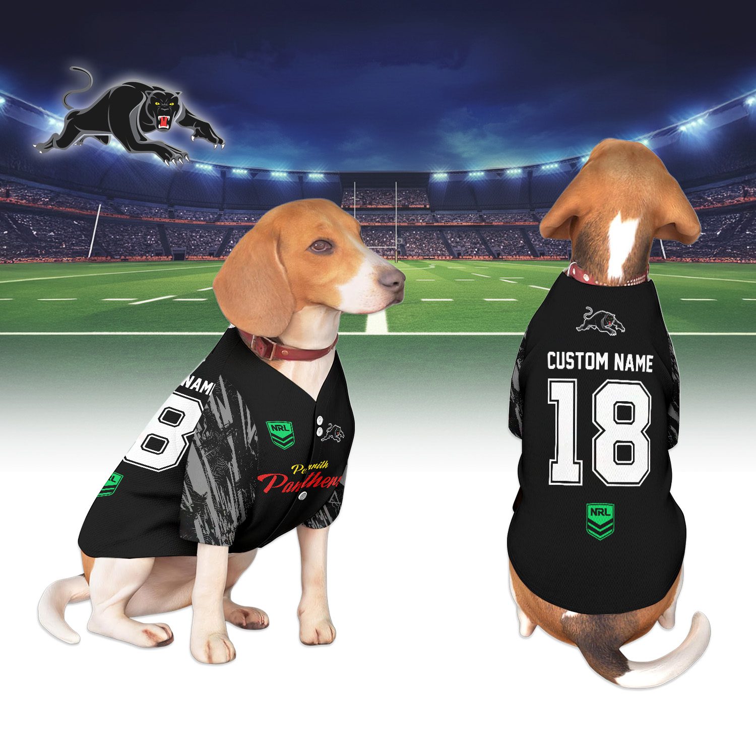 Penrith Panthers Personalized Pet Baseball Jersey Gift For Fans Penrith Panthers Personalized Pet Baseball Jersey Gift For Fans