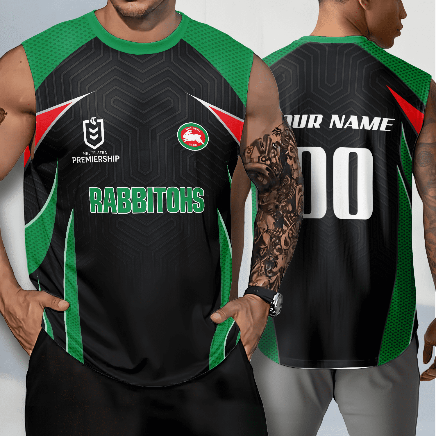 South Sydney Rabbitohs Personalized Tank Top Gift For Fans South Sydney Rabbitohs Personalized Tank Top Gift For Fans