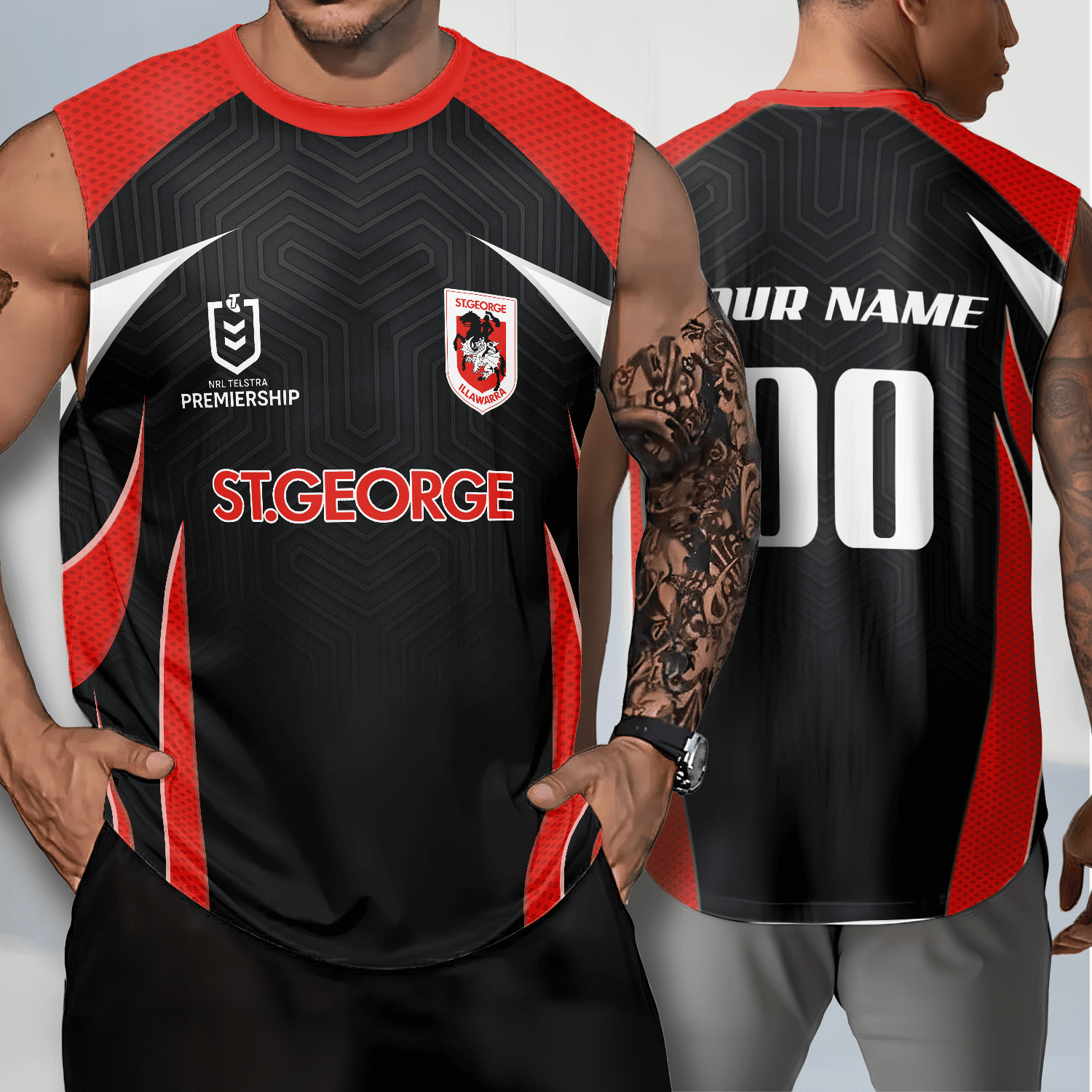 St. George Illawarra Dragons Personalized Tank Top Gift For Fans St. George Illawarra Dragons Personalized Tank Top Gift For Fans