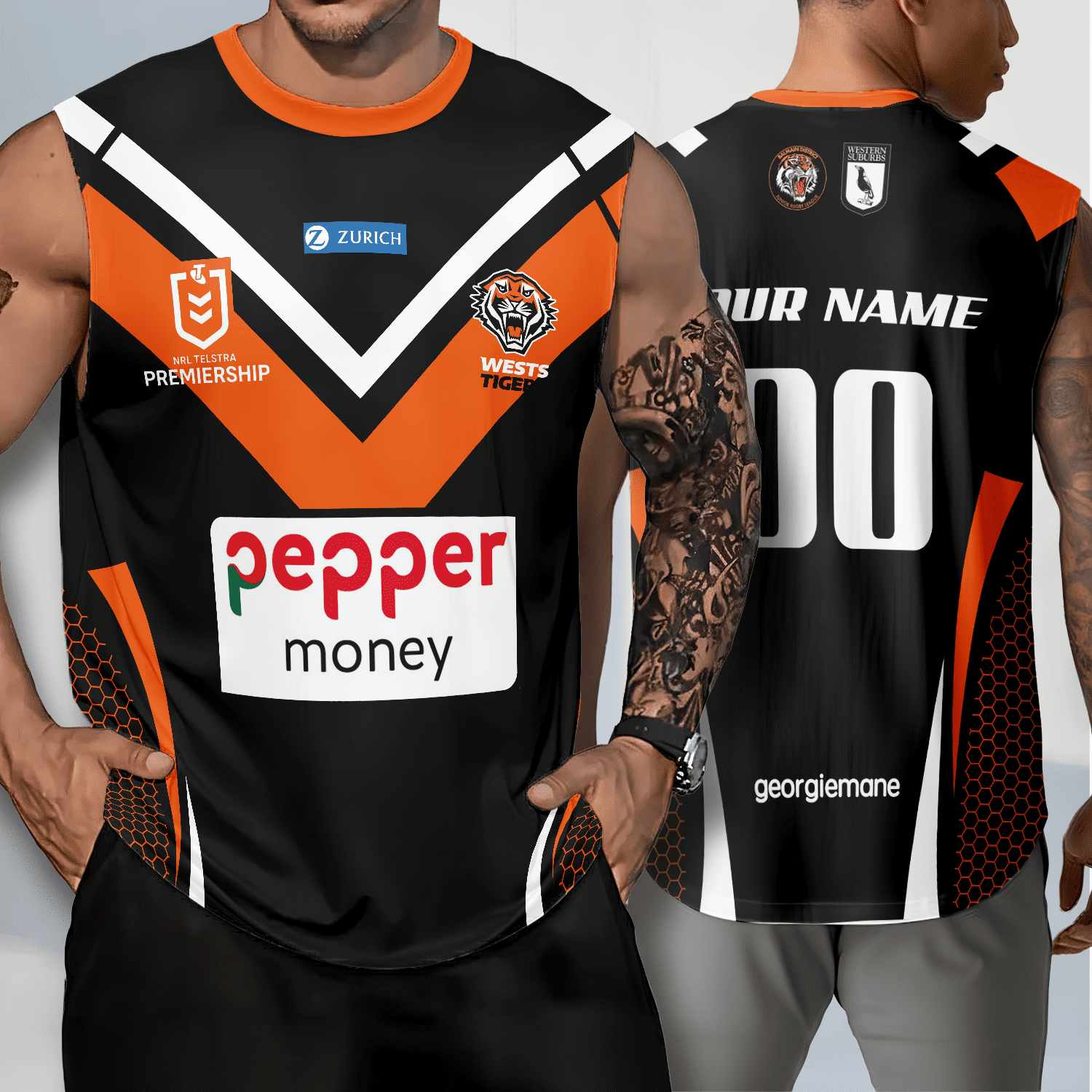 Wests Tigers Personalized Tank Top Gift For Fans Wests Tigers Personalized Tank Top Gift For Fans