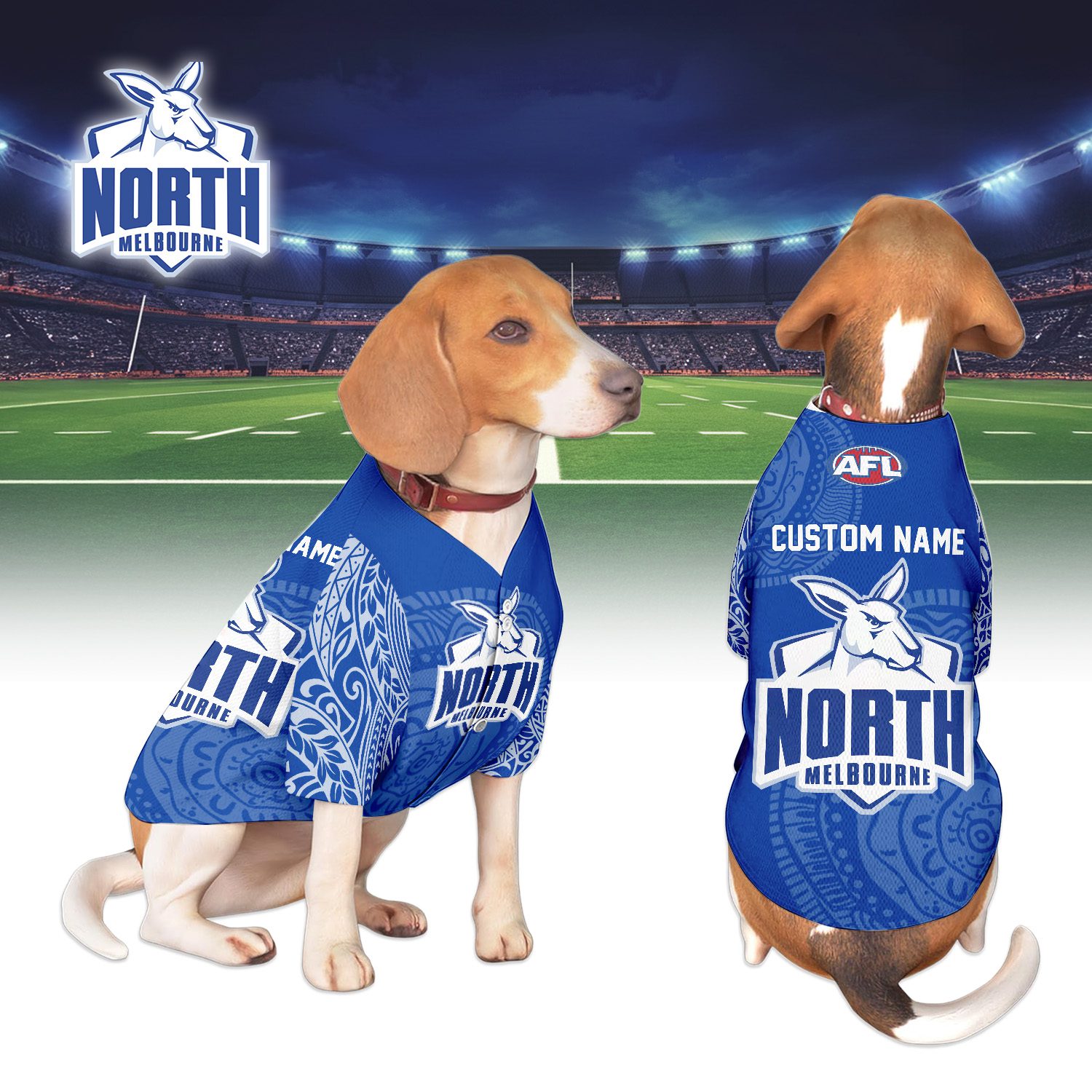 North Melbourne Personalized Pet Baseball Jersey Gift For Fans North Melbourne Personalized Pet Baseball Jersey Gift For Fans